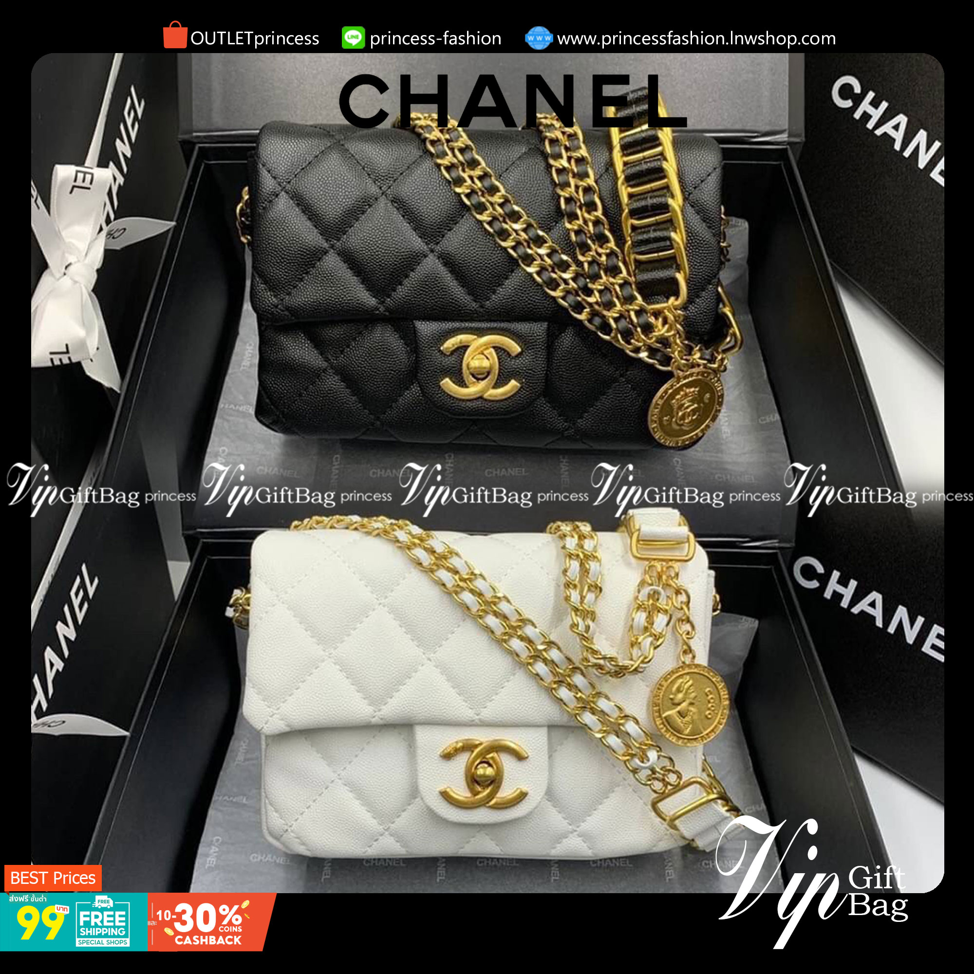 หนังแท้ VIP GIFT CHANEL Small Black Quilted Caviar Classic Flap Coin Charm Soul Chain คอลเลคชั่นใหม่ล่าสุดเลยค่ะ สายสะพายเก๋มาก ห้อย charm วงกลมสีทอง หนังคาเวียสีดำขนาด 8.5” ใส่ iPhone ได้ทุกรุ่นใส่ได้สบายๆ เลยค่ะ รุ่นใหม่เริ่ดมากจ้า