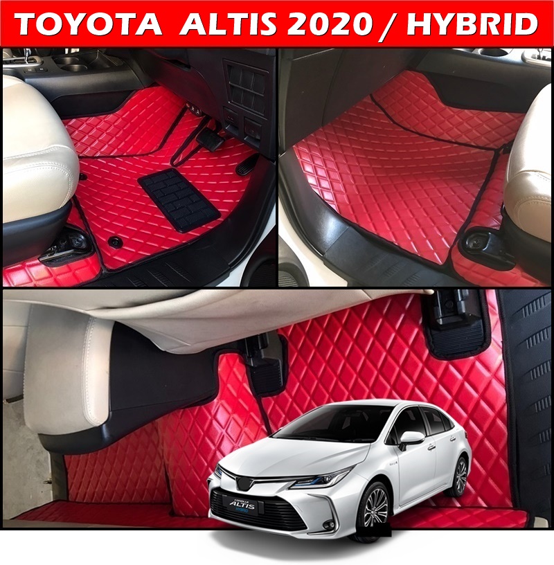 พรมปูพื้นรถยนต์ TOYOTA ALTIS 2020 / HYBRID ลายDIAMOND ยางปูพื้นรถยนต์EVA เต็มคัน