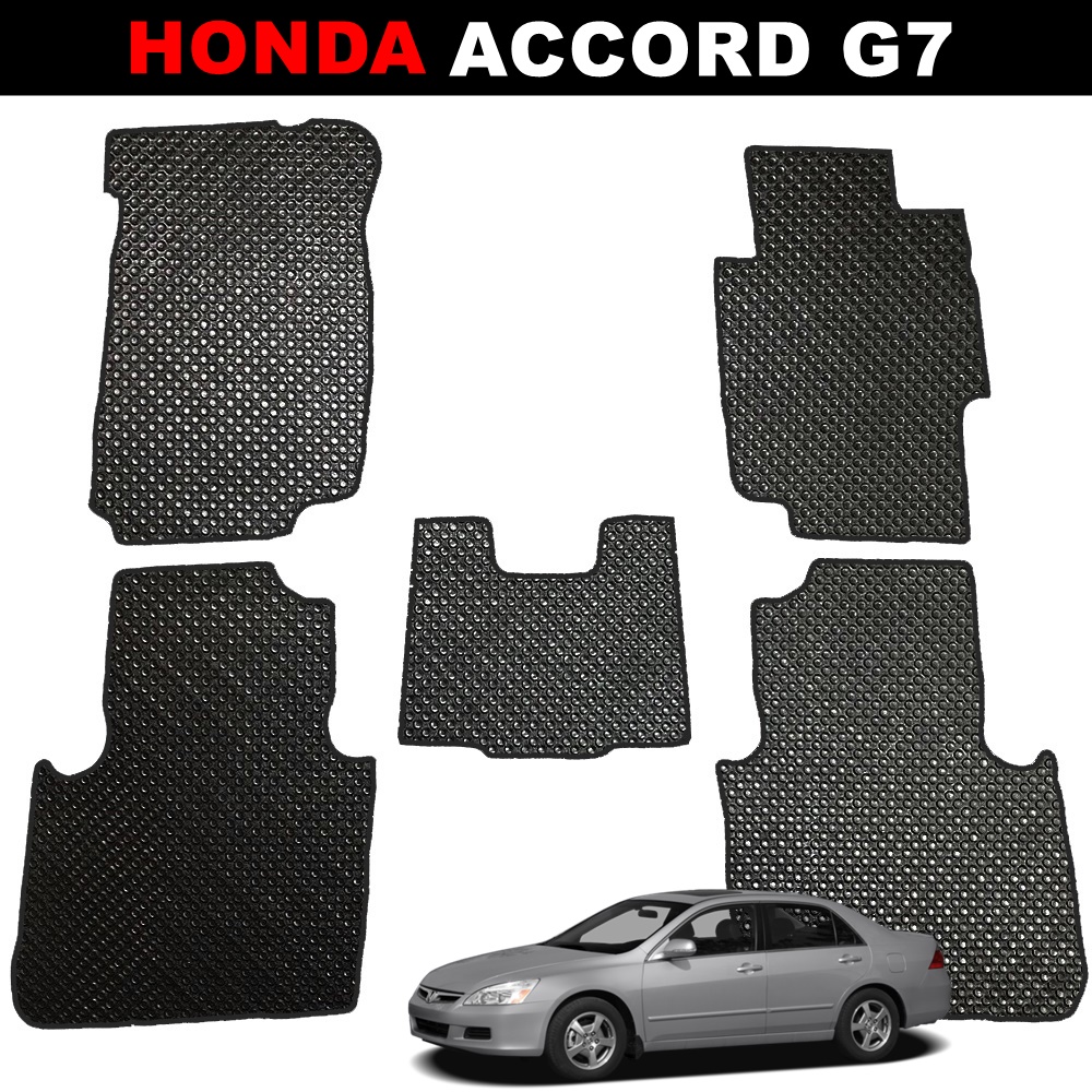 ยางปูพื้นรถยนต์ HONDA ACCORD G7 ปี2003-07 พรมกระดุมเม็ดเล็ก แอคคอร์ด สีดำ เข้ารูป ตรงรุ่นรถ (พร้อมส่ง)