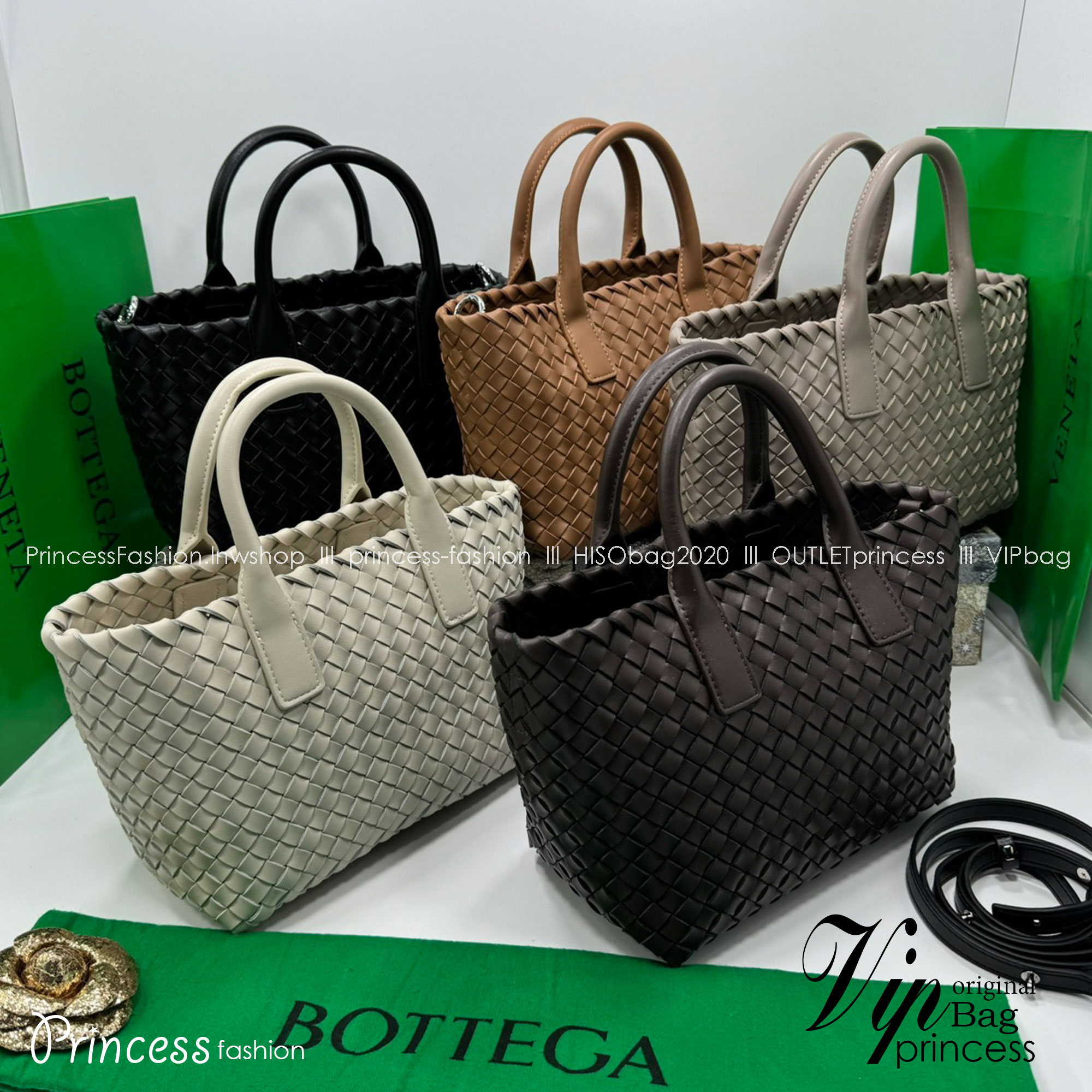 BOTTEGA MINI CABAT LEATHER TOTE BAG กระเป๋าสะพายขนาดมินิ พร้อมใบลูก ดีไซส์สานเป็นเอกลักษณ์ หนัง nappa นิ่มสวยงาม
