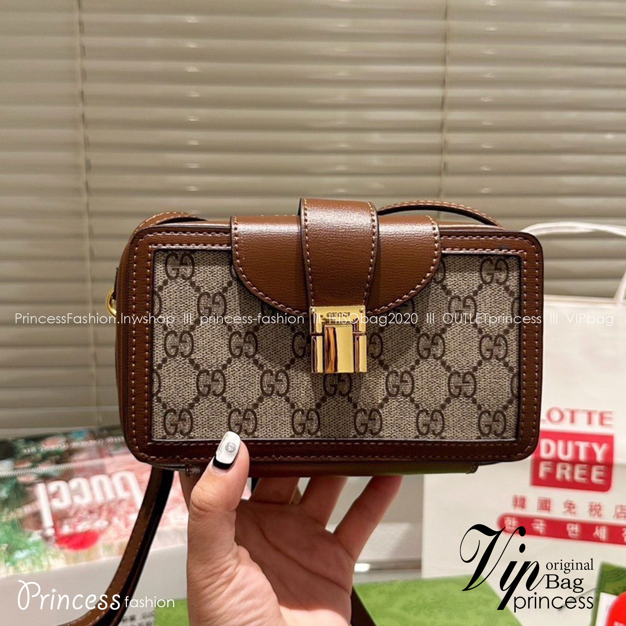 GUCCI GG Mini Bag With Clasp Closure / GUCCI MINI BAG พร้อมส่งที่ไทย กระเป๋าสะพายทรงคลาสสิค ไซส์ใหม่กะทัดรัด ใช้งานคล่องตัว ได้ทั้งชายหญิง รุ่นตามหา