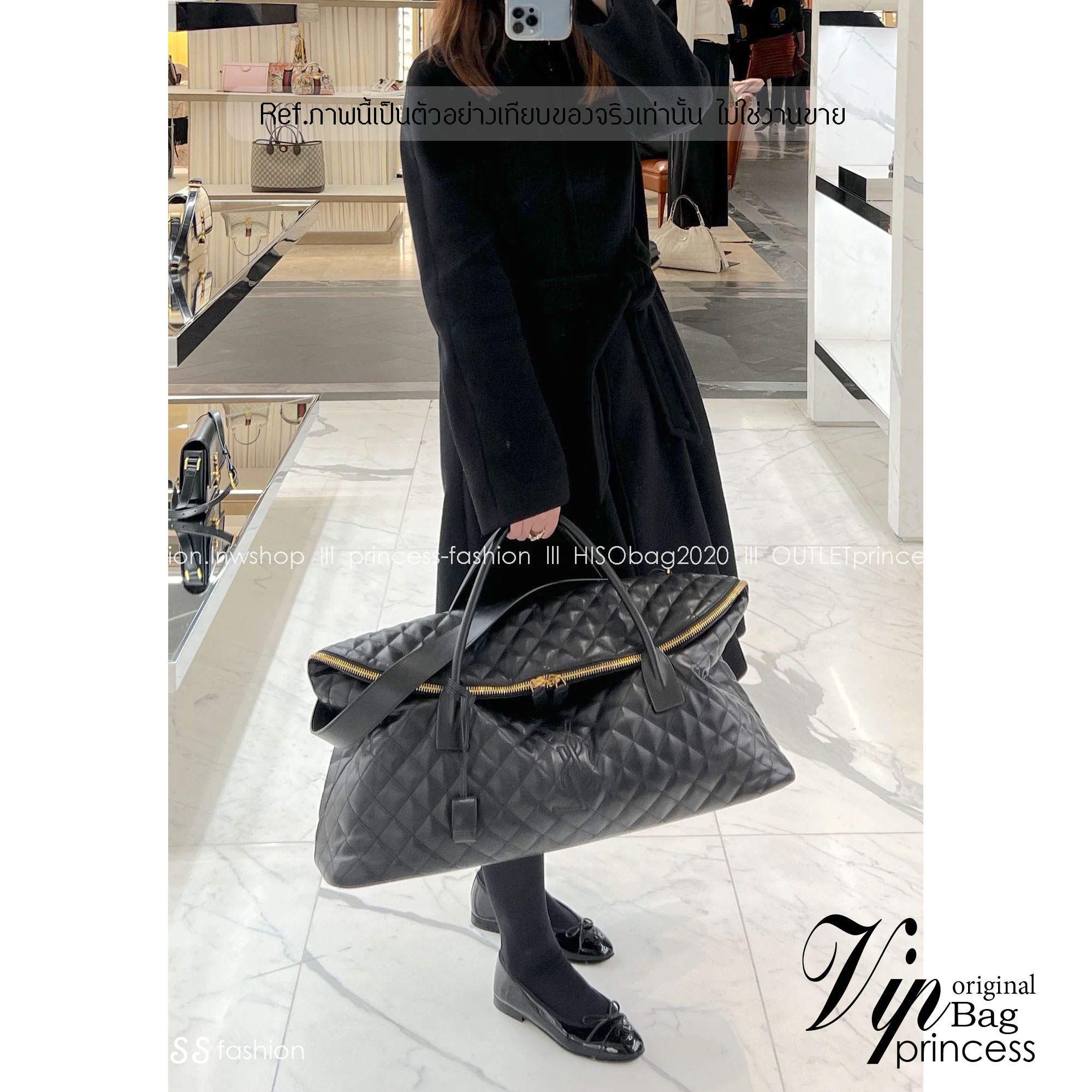 YSL ES GIANT TRAVEL BAG IN QUILTED LEATHER กระเป๋าเดินทางใบใหญ่ ดีไซน์รูปทรงเก๋ ใหม่ล่าสุด ไอเท็มที่ตัวมัมตัวแม่ต้องมี ใบนี้คือที่สุดจริงๆ