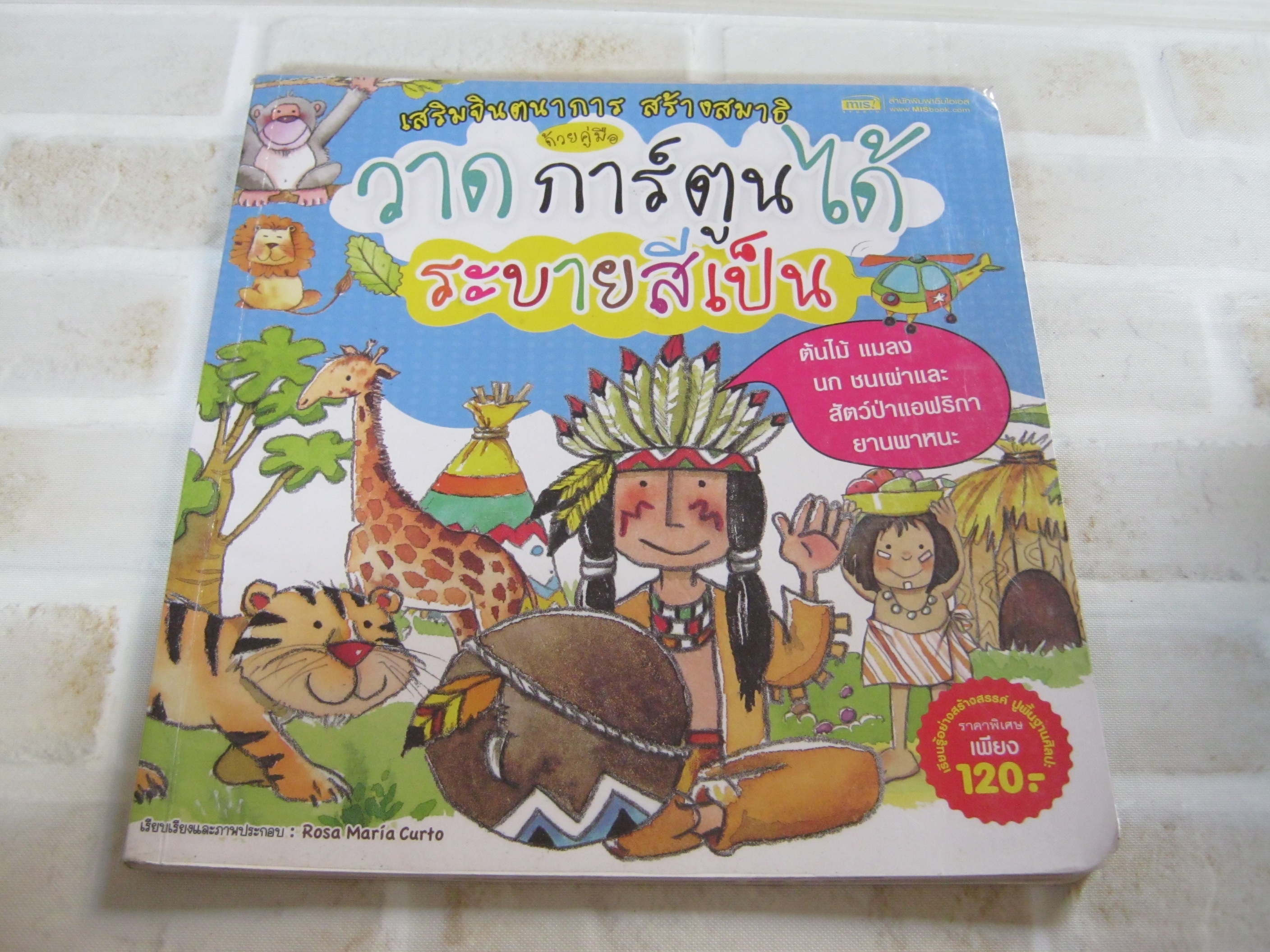 เสริมจินตนาการ สร้างสมาธิด้วยคู่มือ วาดการ์ตูนได้ระบายสีเป็น ต้นไม้ แมลง นก ชนเผ่าและสัตว์ป่าแอฟริกา ยานพาหนะ Rosa Maria Curto เรียบเรียงและภาพประกอบ ประไพ ภูงามเชิง แปล***สินค้าหมด***