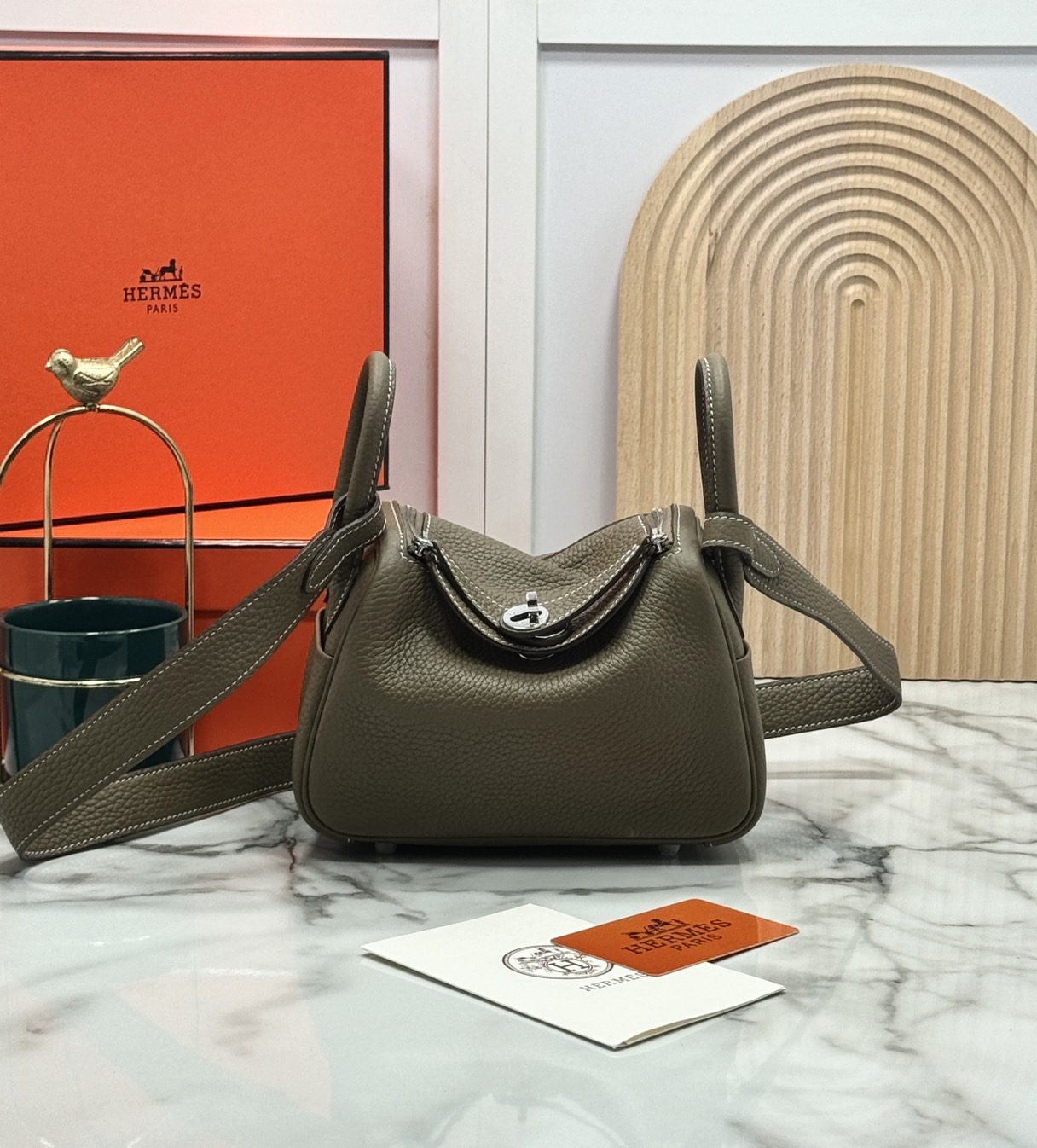 ORI หนังแท้ | HERMES lindy 19cm กระเป๋าสะพาย นิยามความหรูหราระดับมาสเตอร์พีช 🤍 สินค้าเกรดออริจินอล หนังแท้