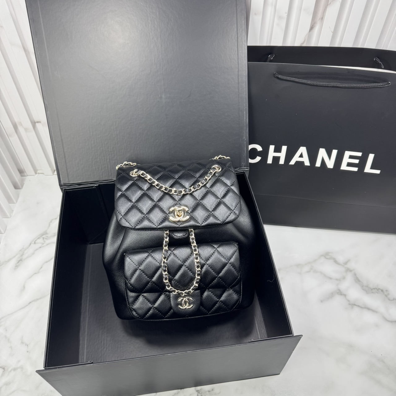 ORI หนังแท้ | Chanel Duma Backpack กระเป๋าเป้ไซส์มินิ น่ารักน่าใช้สุดๆ ไอเท็มยอดฮิต รูปทรงทันสมัย ดีเทลความสวยมากมาย