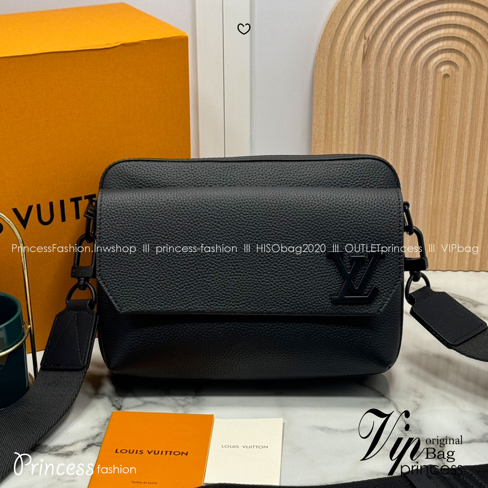 LV Fastline Messenger Bag กระเป๋าสะพาย ทรงแมสเซ็นเจอร์ สีดำเต็มใบสวยคลาสสิก หนังแท้สัมผัสนุ่ม ผสานสไตล์และฟังก์ชันการใช้งานเข้าด้วยกันอย่างลงตัว