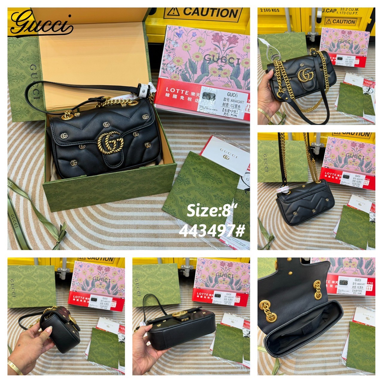 GUCCI GG Marmont Shoulder Bag with monogram-plaque กระเป๋าสะพายรุ่นคลาสสิค ดีไซน์ใหม่ ตกแต่งโลโก้ GG เต็มใบ เพิ่มความลูกคุณลักชูไปอีก สีสวยขับผิว ดูแพง อัพลุคได้สบายๆ