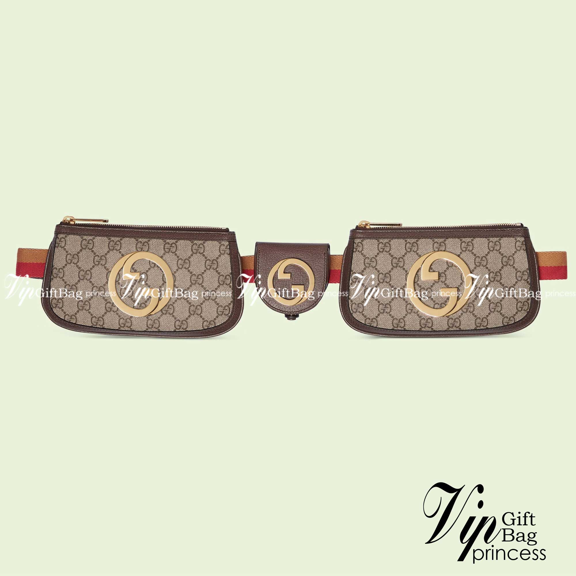GUCCI Mini belt bag with round Interlocking G / Gucci Belt Bag เกรดออริจินอล กระเป๋าคาดเอว คาดอก เข้าเซ็ท 3 ใบ สุดคุ้ม รูปทรงเรขาคณิตนำเสนอใหม่อีกครั้งในคอลเล็กชั่น Gucci Love Parade