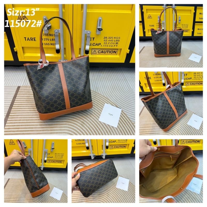 CELINE medium cabas in triomphe canvas / Celine Tote Shopping Bag กระเป๋าสะพายทรงโท้ทใบใหญ่ รุ่นยอดนิยม งานสวยหรูคลาสสิคไม่มีเอ้าท์ ภายในโล่งกว้างและจุมาก
