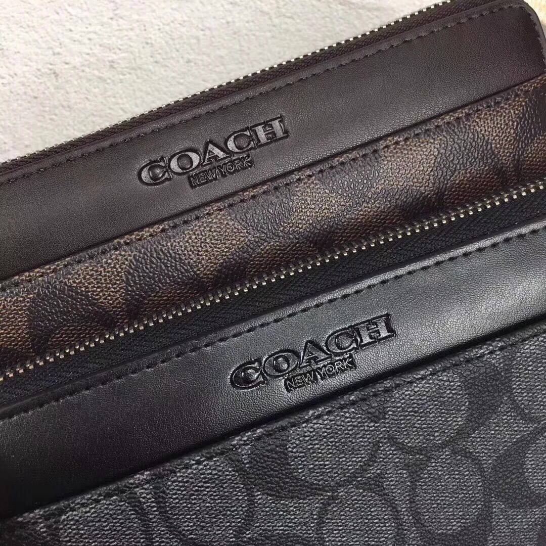 Coach long wallet Best seller! กระเป๋าสตางค์ใบยาว วัสดุหนัง ลาย signatureเปิดปิดด้วยซิปแบรนด์ ภายใน มีช่องใส่บัตร ธนบัตร และช่องซิปใส่เหรียญค่ะ