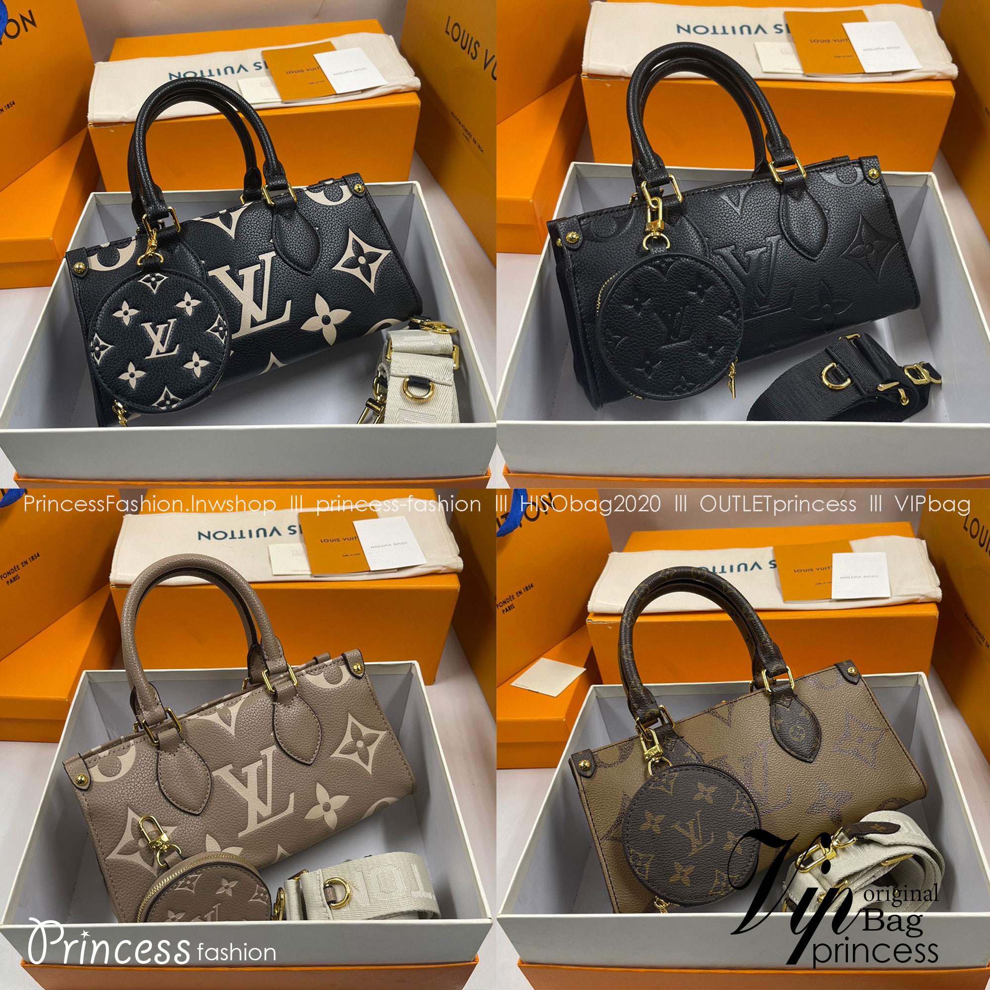 LV OnTheGo East West Monogram Bag / LV BAG พร้อมส่ง 4 สี กระเป๋าโท้ทขนาดกะทัดรัด ดีไซน์ใหม่ประจำฤดูกาล