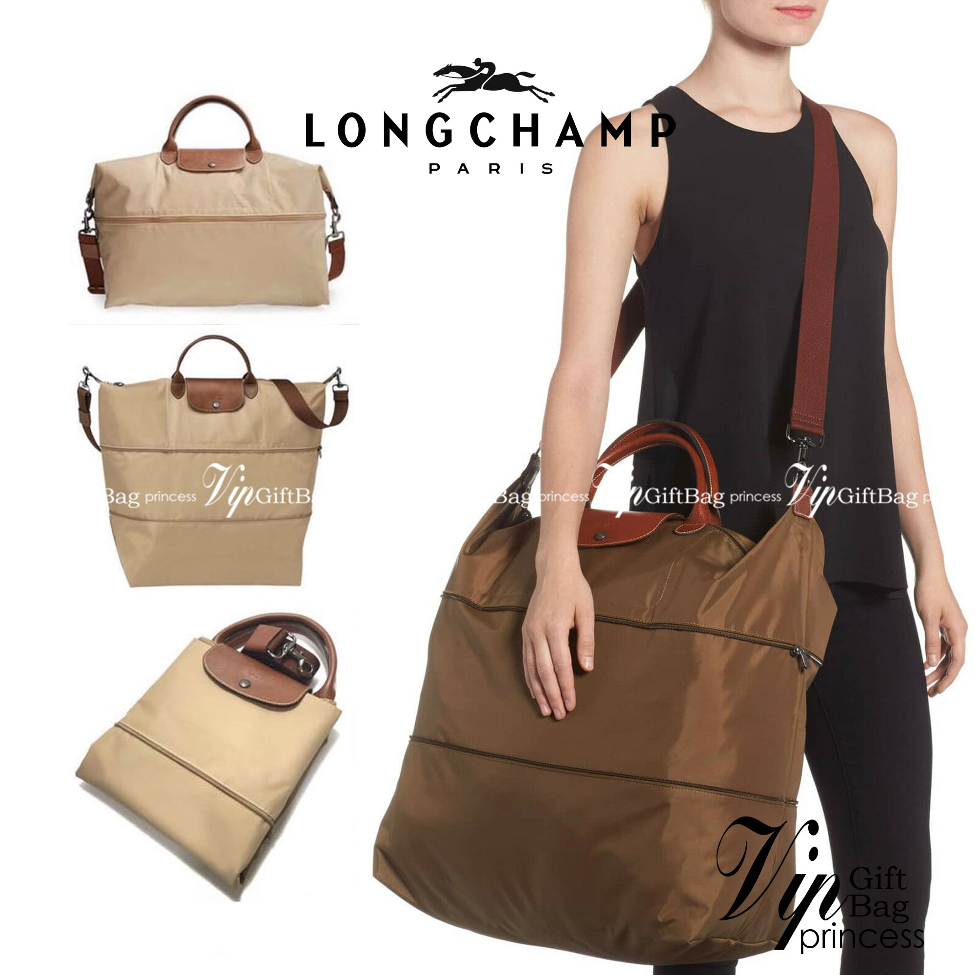 LONGCHAMP LE PLIAGE CLUB TRAVEL BAG กระเป๋าขนาดใหญ่สำหรับการเดินทาง เราเรียกที่นี้ว่า travelling bag รุ่นคลาสสิค มาพร้อมสายสะพายยาวที่ปรับและถอดออกได้ ความพิเศษของรุ่นนี้ที่ครองใจนักเดินทางทั่วโลก คือซิปรอบตรงกลางตัวกระเป๋า สามารถเปิดซิปเพื่อขยายขนาดและพั