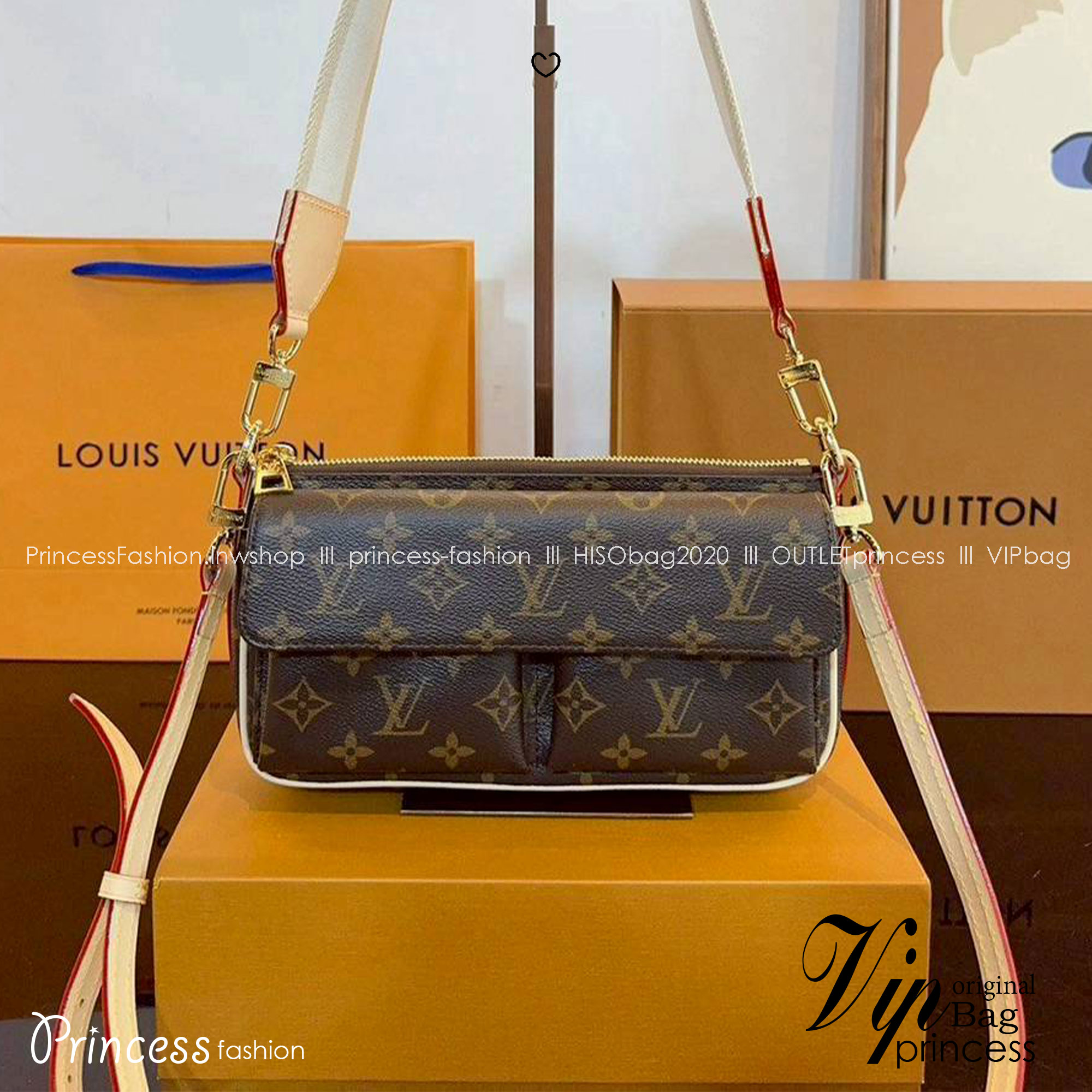 LV Vivacité bag Monogram Canvas กระเป๋าสะพายมัลติ/กระเป๋าถือรุ่น รุ่นมัลติขนาดกำลังสวย ใช้งานได้อย่างคล่องตัว สวยหรู สะดวกใช้มากๆตรงด้านหน้า ดีไซน์แบ่งเป็นกระเป๋าเล็กไว้ให้เก็บของจุกจิก สวยหรูดูแพง
