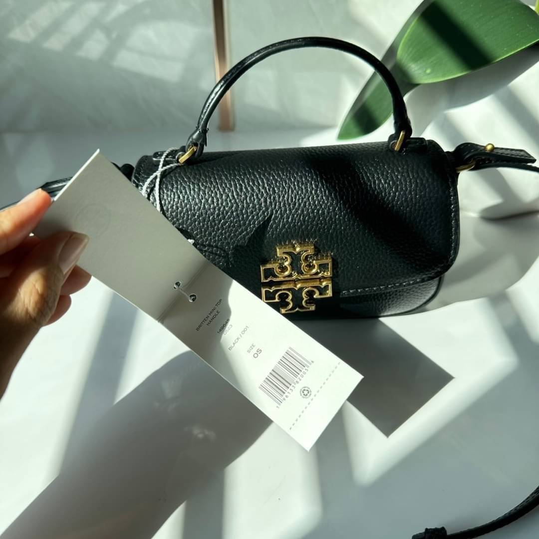 Tory Burch Britten Mini Top Handle Crossbody Bag กระเป๋าสะพายใบเล็กดีไซน์เรียบหรู เกรดออริ สลับแท้ 1:1 ใช้งานต่างประเทศได้