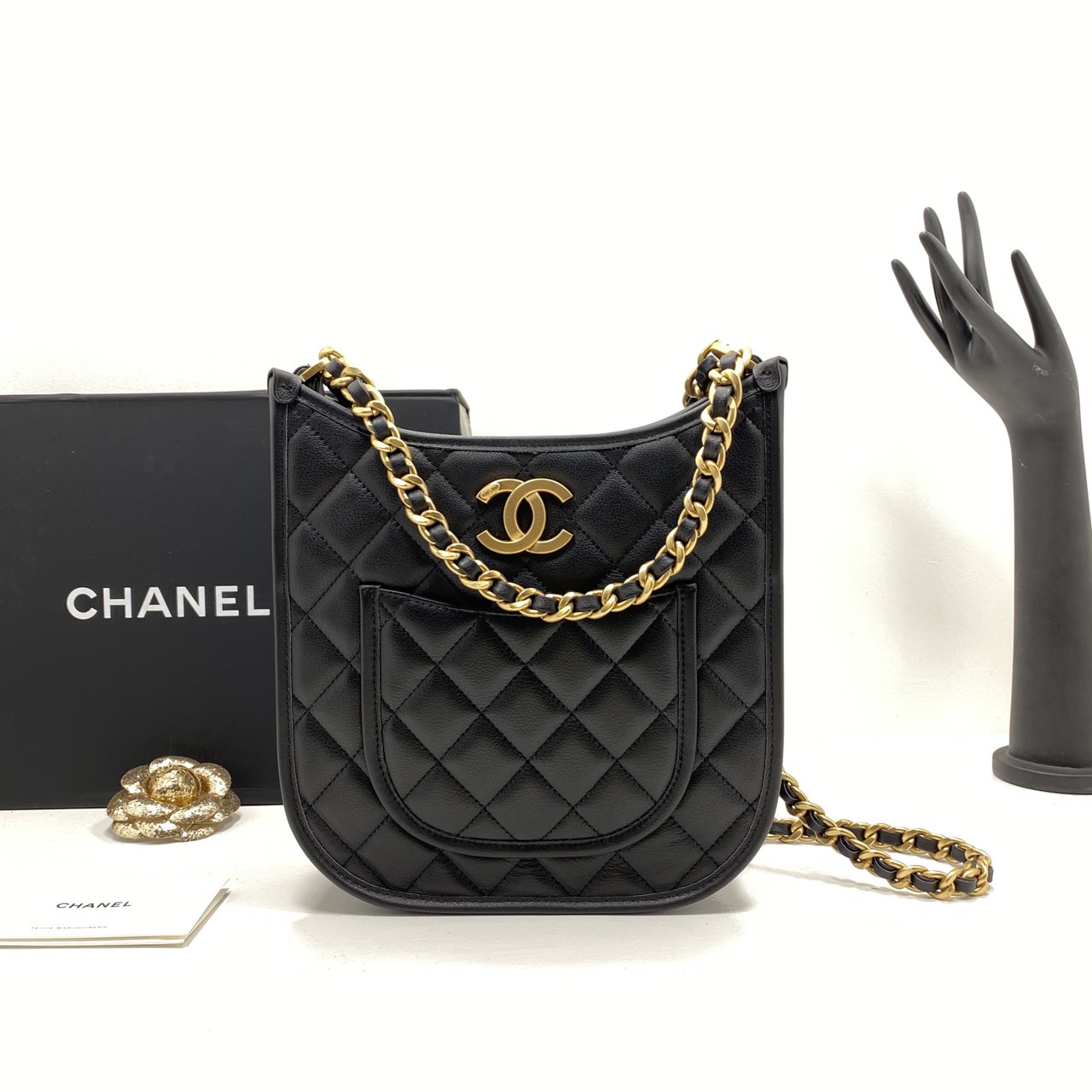 Chanel 24s hobo bag / CHANEL Casual Style Leather Party Style กระเป๋าสะพายทรงสวยมากค่ะ รุ่นตามหา เป็น every look ได้หลายโอกาส อะไหล่ทองหรูหรา เกรดออริ 1:1
