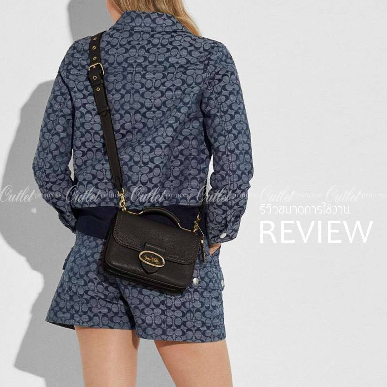 Coach Riley Top Handle 22 Mango พร้อมส่งที่ไทย สีดำ สีแดง