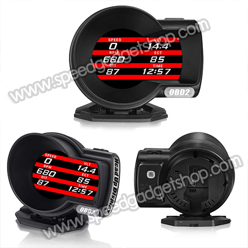 เกจวัด obd OBD2 Smart gauge Display Meter รุ่น F8 วัดความร้อนหม้อน้ำ วัดความเร็ว วัดรอบ วัดแบต นาฬิกาดิจิตอล มีเสียงเตือน ติดตั้งกับ port obd2 ไม่ต้องตัดต่อสายไฟ (อ่านโค้ด ลบโค้ด เครื่องยนต์ได้) ใหม่ล่าสุด ตัวเกจอัพเดตซอฟแวร์ได้