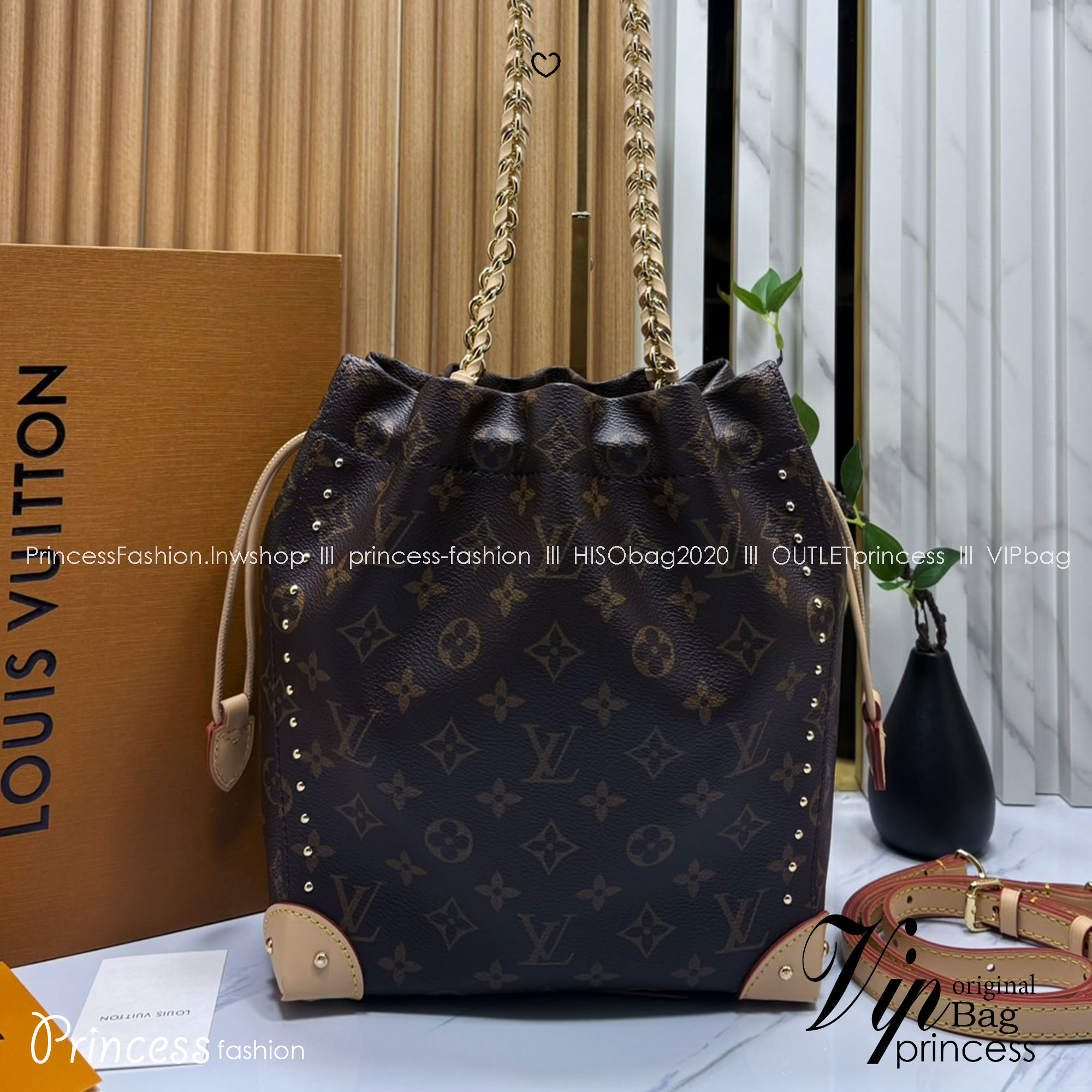 LV Noe Trunk PM bag Monogram Reverse Canvas / LV Bucket Bag กระเป๋าทรงบัคเก็ตรุ่นใหม่ล่าสุดจากรันเวย์ 2025 ใหม่พร้อมเสิร์ฟก่อนใคร แคนวาสแท้พิมพ์ลายโมโนแกรมสวยมาก