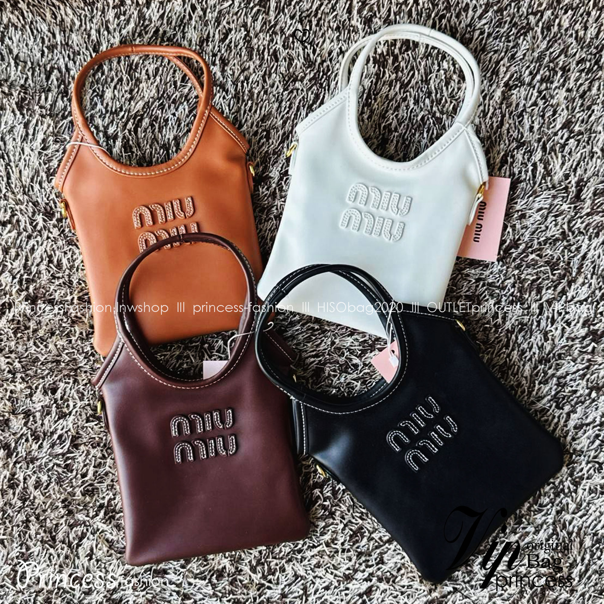 MIU MIU IVY leather handbag / Miu Miu ivy mini tote กระเป๋าสไตล์คลาสสิก มาในดีไซน์เรียบแต่โก้ ให้ลุคที่ดูเท่มั่นใจ สามารถถือและสะพายได้ จุดเด่น ที่โลโก้หนังตัวนูน ที่เสริมให้กระเป๋าดูแฟชั่นและทันสมัย