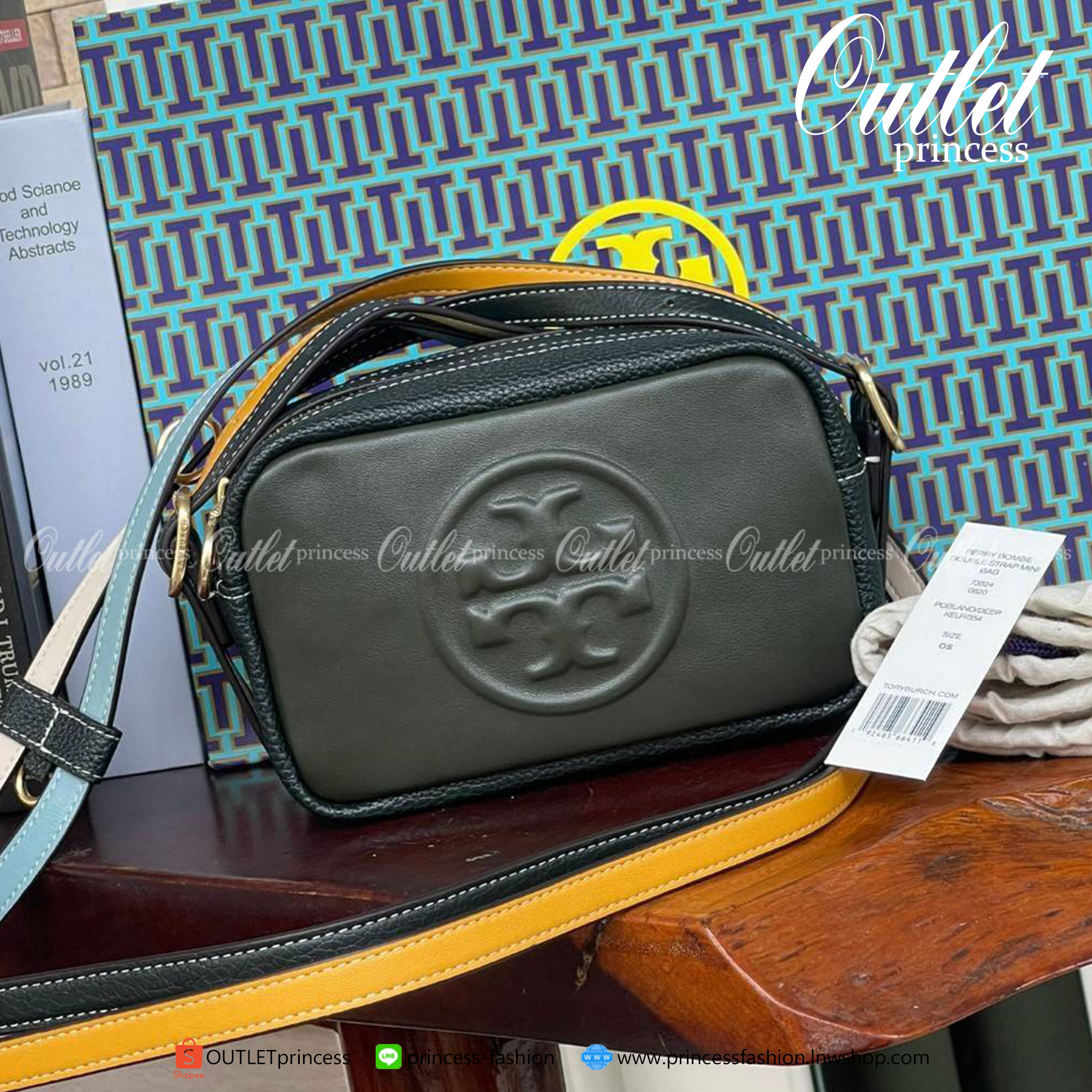 Tory burch perry bombe double strap mini bag