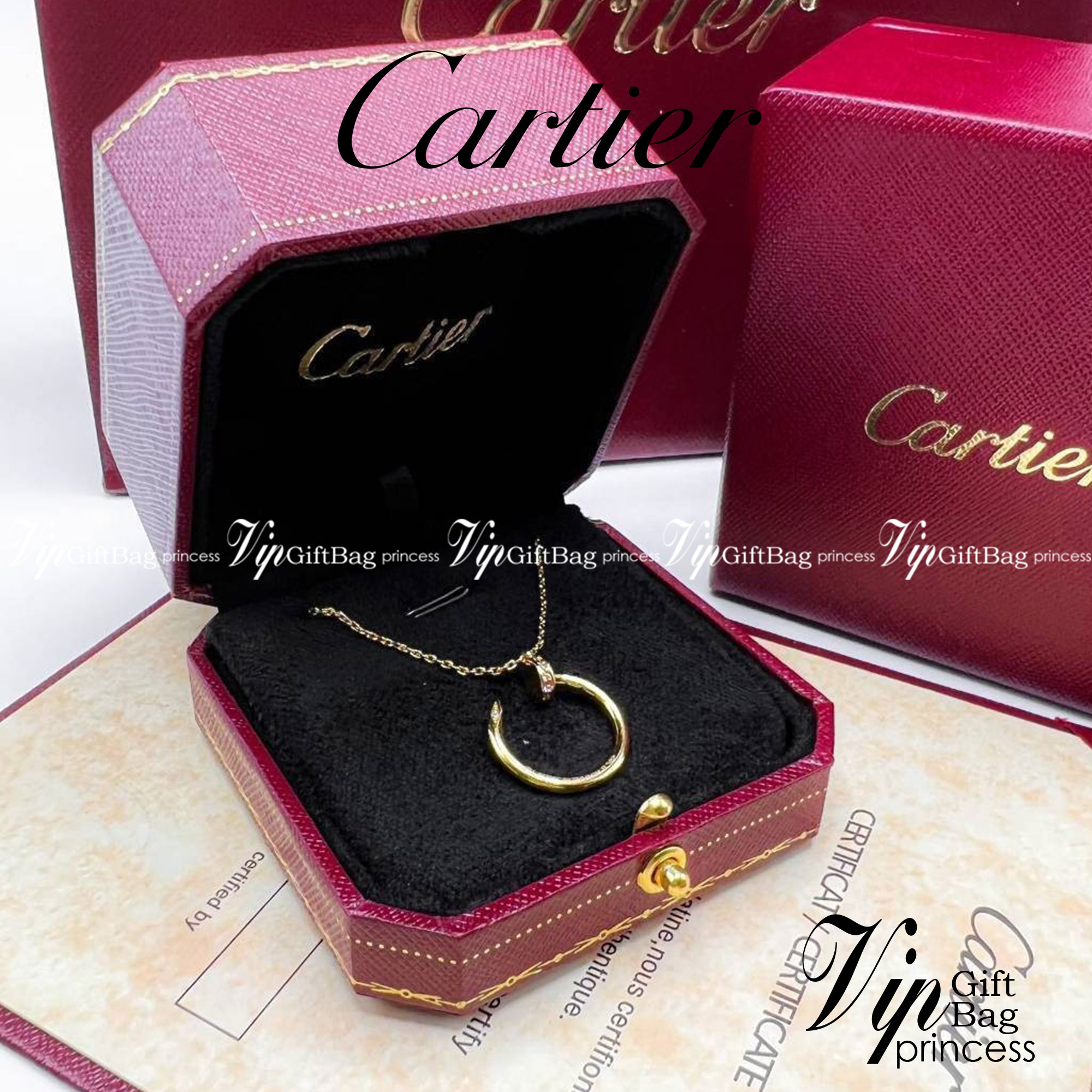 Cartier JUSTE UN CLOU NECKLACE สร้อยคอคาเทียร์ หัวตะปูหัวเพชร เกรดออริจินิล ปั้มทุกจุด วัสดุคุณภาพดี ไม่ลอกไม่ดำ พร้อมกล่องหนาตามแบบปั้มลายแบรนด์ ภาพสินค้าถ่ายจากงานขายจริง ใช้งานต่างประเทศได้