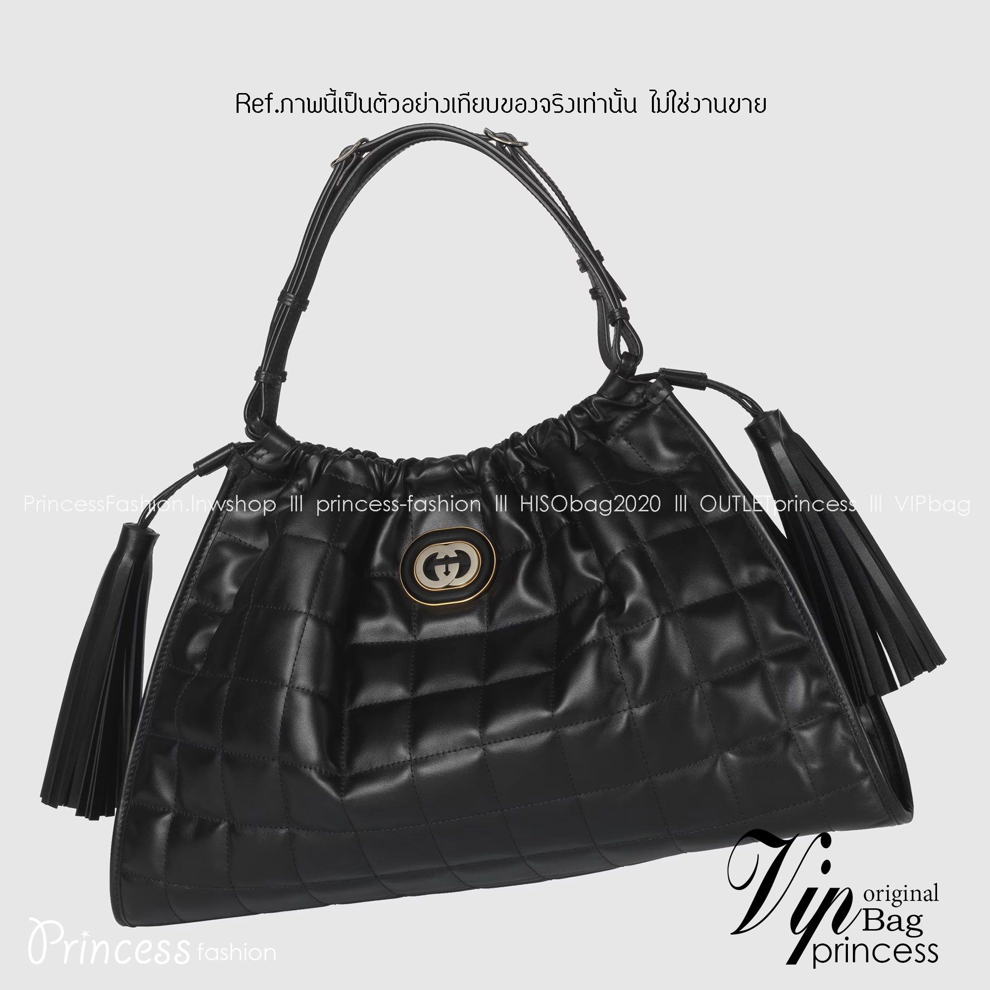 GUCCI MEDIUM QUILTED TOTE BAG / Gucci Hobo / Gucci Deco Medium Tote Bag พร้อมส่ง กระเป๋าสะพายใบใหญ่ หนังแท้ หนังสวย Interlocking G **สินค้าเกรดท็อปออริจินอลสลับแท้ 1:1 เกรดดีสุด ใช้งานต่างประเทศได้