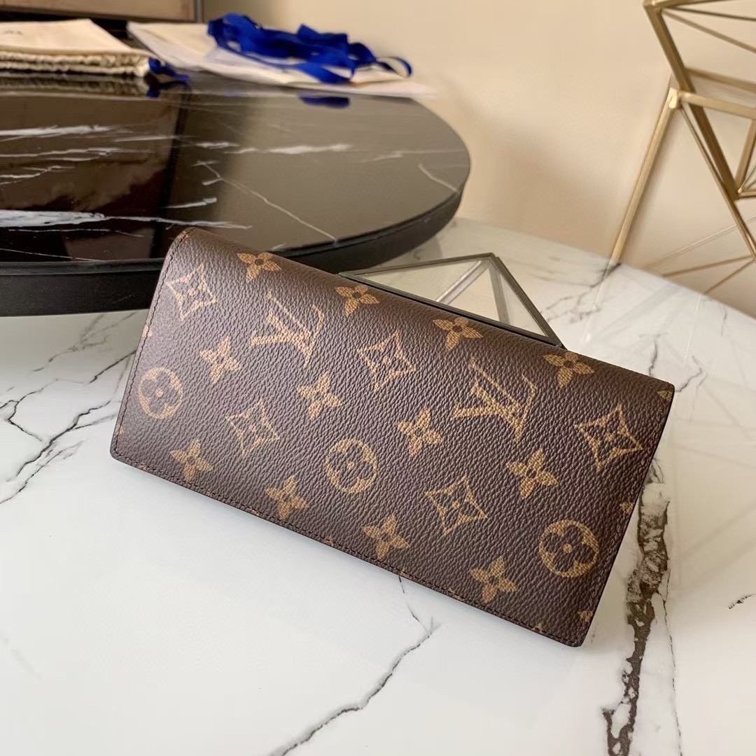 LV Brazza wallet monogram กระเป๋าสตางค์ใบยาว หนังแท้ เกรดท็อปออริ เกรดดีสุด 1:1 ใช้งานต่างประเทศได้
