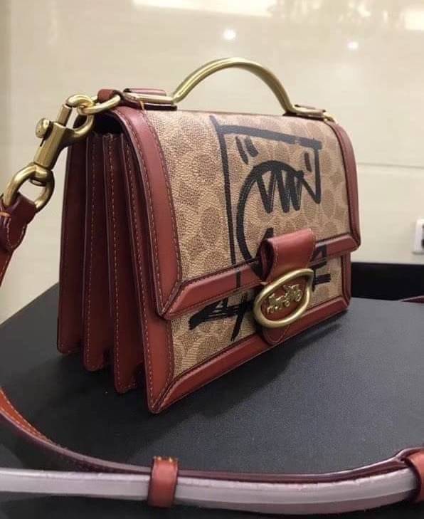 Coach Riley Top Handle 22 In Signature Canvas With Rexy Bag