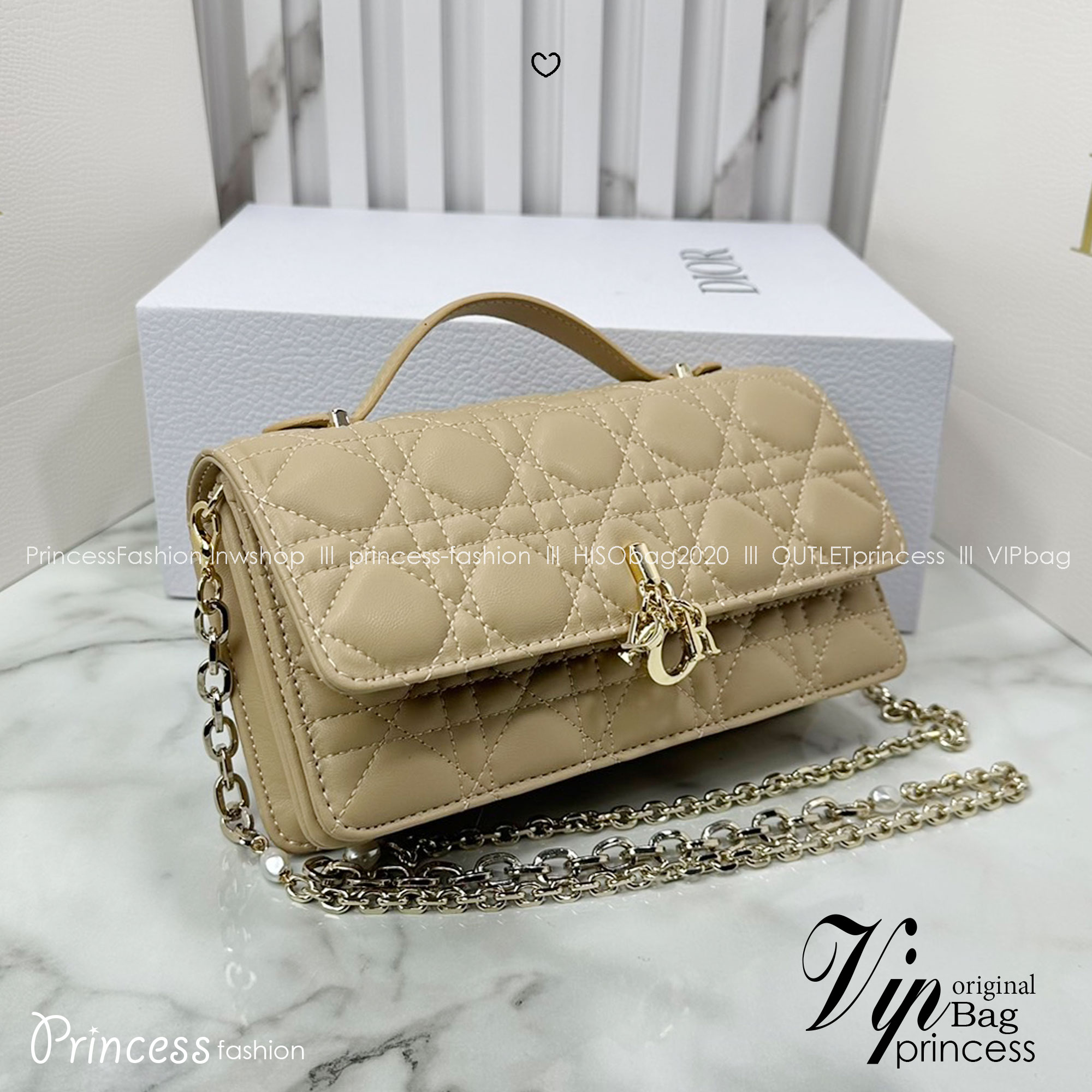 8.5" DIOR My Dior Mini Bag / Dior Clutch Bag กระเป๋าสะพายทรงคลัชทันสมัย หรูหราสง่างาม จะถือหรือสะพายก็ดูดีมีระดับ เกรดออริ 1:1 ใช้งานต่างประเทศได้