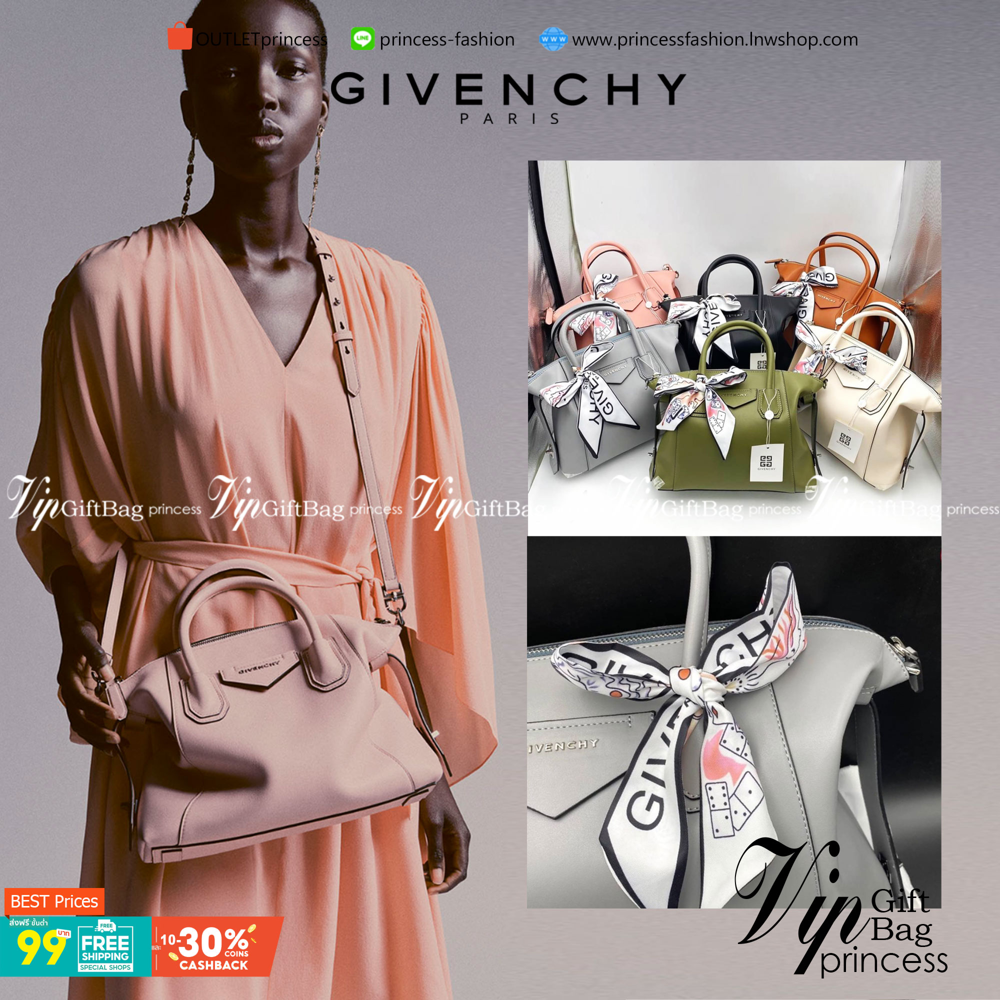 GIVENCHY Antigona Soft leather tote bag ฟรีผ้าผูก!! กระเป๋าสะพายข้าง ทรงสวยมากค่ะ มี 2 ขนาด รุ่นยอดนิยมดาราเซเลปใช้กันเพียบ งานจริงสวยหรูดูแพงมากนะค้าา ราคานี้คุ้มที่สุด มีมารอบนี้ 6 สี 2 ขนาด เลือกให้ปังไปเลยค่าาา