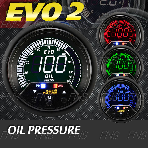 เกจวัด เกจ์วัดแรงดันน้ำมันเครื่อง Oil pressure Digital รุ่น EVO 2