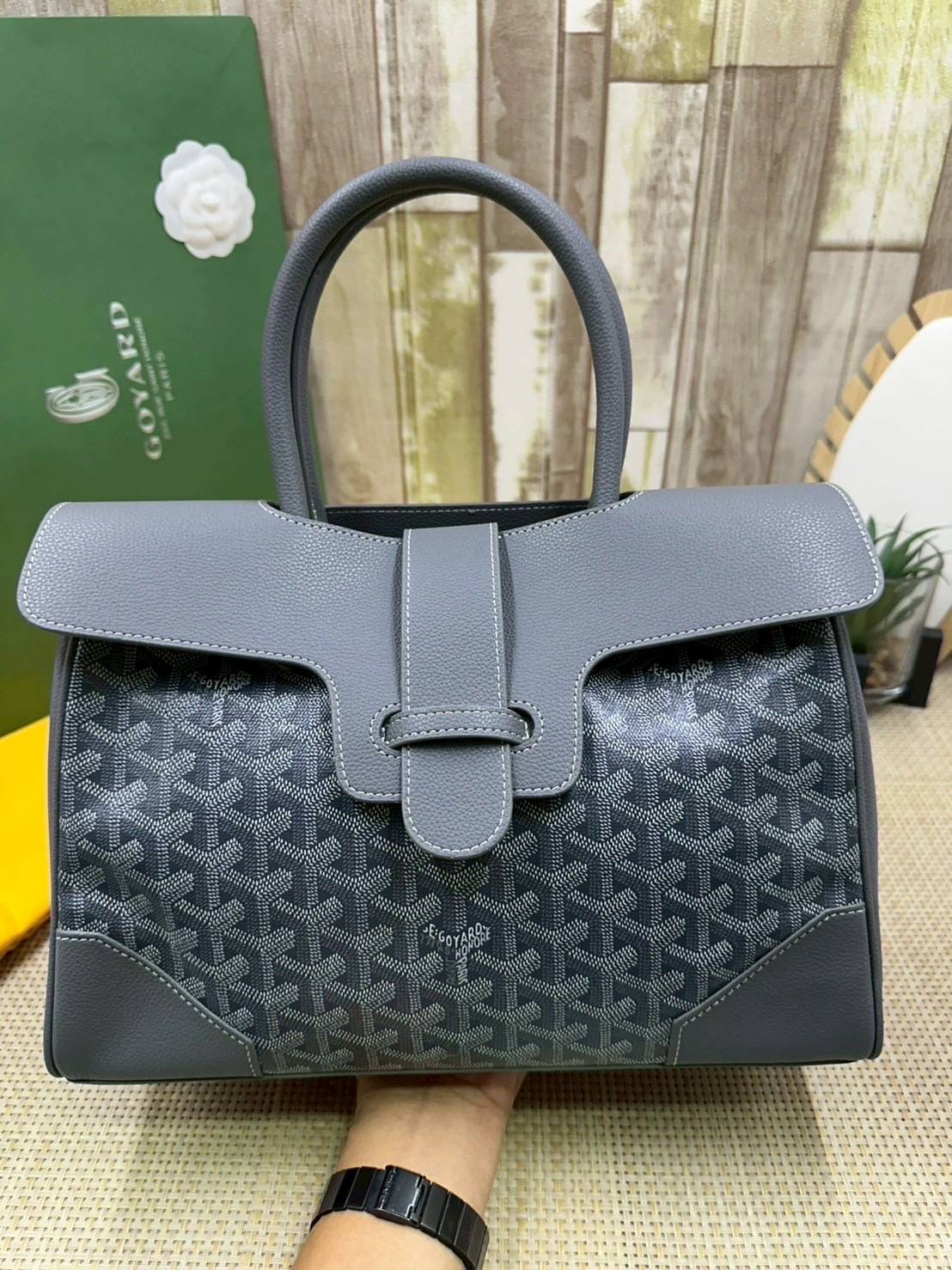 5 สี ORI หนังแท้ | Goyard Saigon Tote Bag กระเป๋าสะพายทรงโท้ท พร้อมหูจับใช้งานง่าย ภายในโล่งกว้าง หรูหราลงตัว
