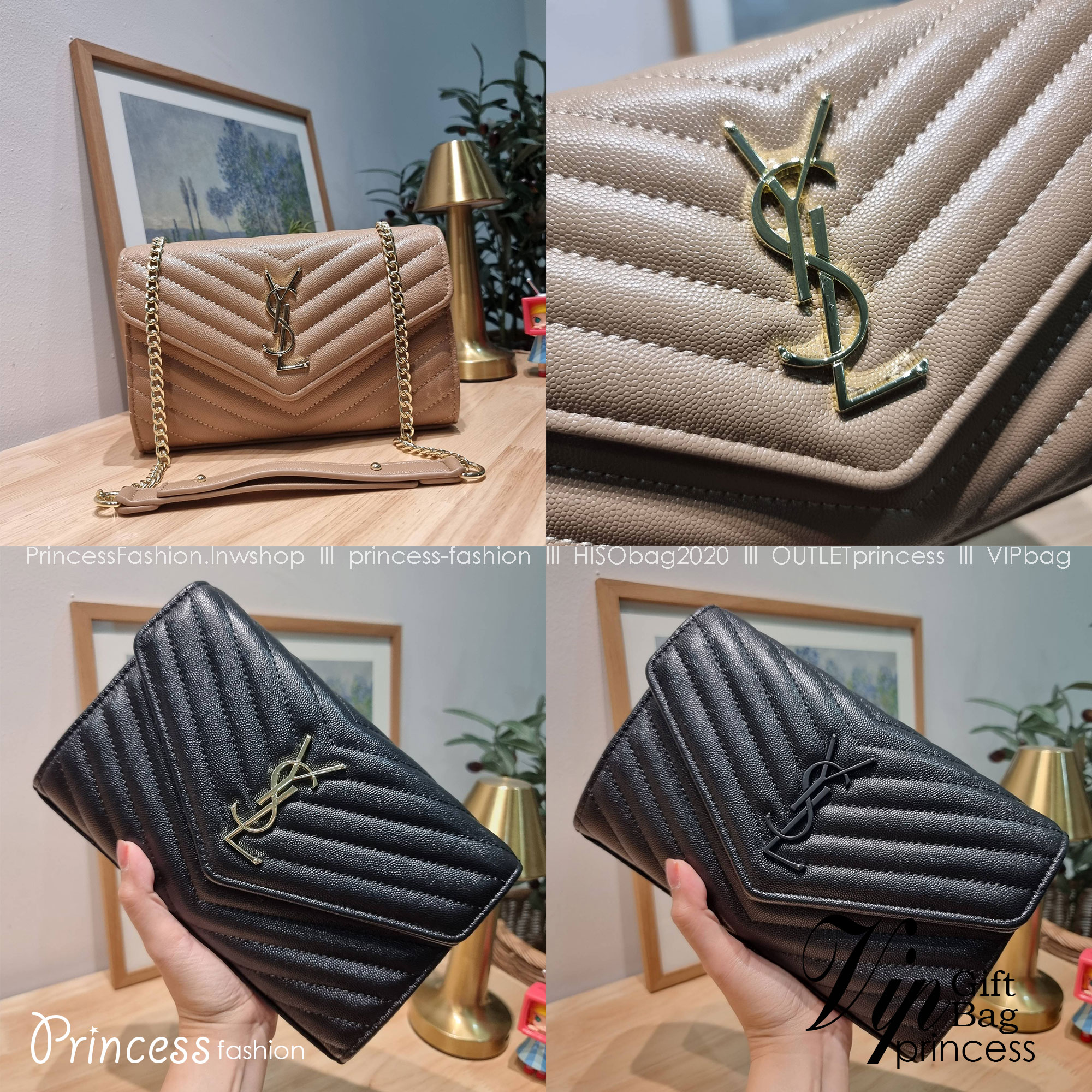 YSL WOC 9 ไม่เคยผิดหวังจริงๆ!! กับรุ่นที่สาวๆรู้กัน Yves Saint laurent clutch bag with chain กระเป๋าสะพายทรง woc สุดฮอต ดีไซน์เรียบหรู