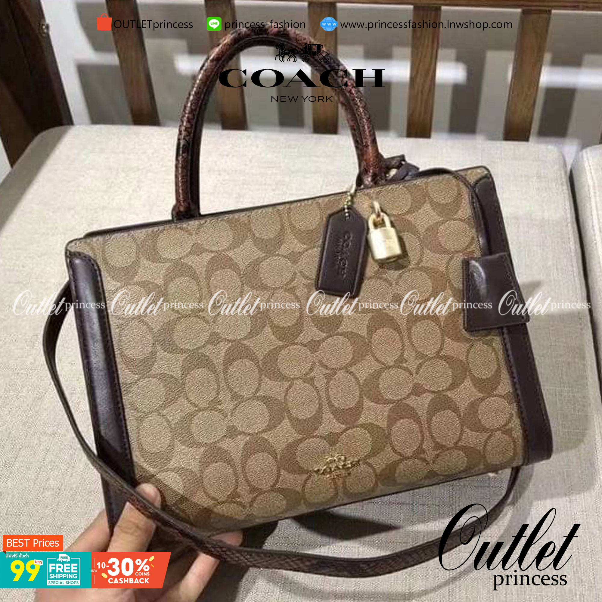 COACH ZOE CARRYALL IN SIGNATURE CANVAS เดอะเบสท์แห่งปี ต้องยกให้พี่คนสวยใบนี้เลย!! รุ่นที่สาวๆตามหา หายากอีกหนึ่ง กระเป๋าถือ/สะพายทรงสวย คลาสสิค ใบใหญ่จุคุ้ม มีดีเทลน่ารักๆที่แม่กุญแจ สามารถล็อคหัวซิปได้ กุญแจซ่อนในพวงหนังห้อยก็น่ารักไปอีก ภายในโล่งกว้าง 