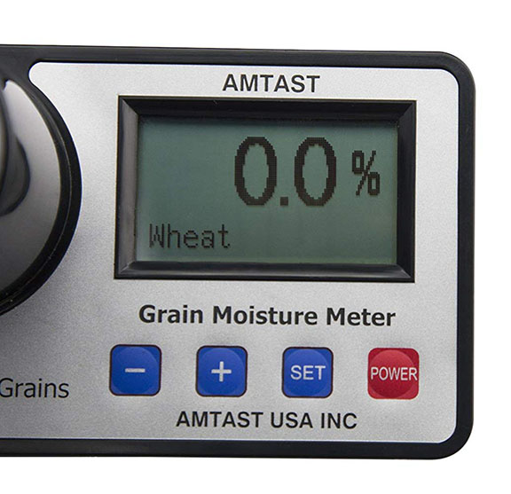 เครื่องวัดความชื้นเมล็ดธัญพืช 16 ชนิด เช่น ข้าวโพด ข้าวเปลือก กาแฟ ถั่ว ฯ ยี่ห้อ AMTAST ช่วงวัด 4-40%