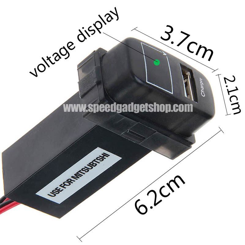 วัดโวลท์ดิจิตอล + ชาร์จ USB ช่องสวิตซ์ไฟ สำหรับรถ Mitsubishi