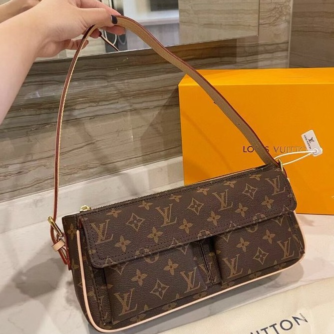LV VIBA CITE MM Monogram เกรดออริจินอล กระเป๋าสะพายไหล่งานแบรนด์ รุ่นวินเทจ เป๊ะ ปัง ปั้มทุกจุด สวยหรูดูแพง ตามแบบฉบับแบรนด์ ภาพถ่ายจากงานขายจริง ใช้งานต่างประเทศได้
