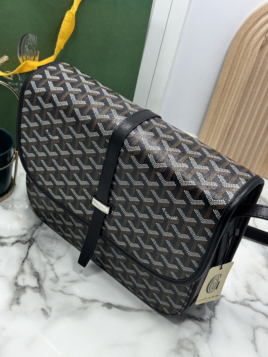 ORI | สลับแท้ GOYARD Belvedere MM Bag 29cm กระเป๋าสะพายทรงแมสเซ็นเจอร์แบรนด์หรูสัญชาติฝรั่งเศส หนังแท้ แคนวาสแท้อย่างดี
