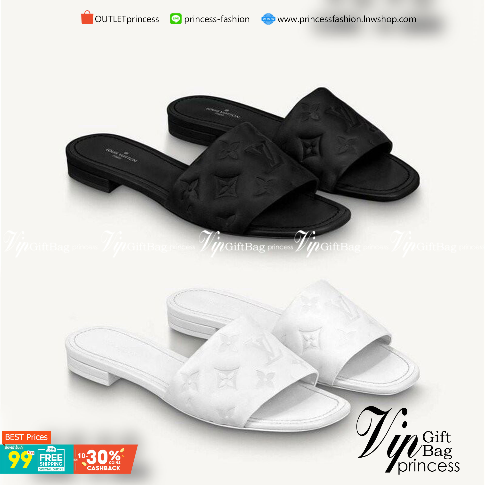 Louis Vuitton งานสวม งานปั๊มลึก โลโก้แบรนด์ มีส้นเล็กน้อยกำลังใส่สบาย งานชนช้อป ตอยนี้เลยคะ วัสดุหนังนุ่ม