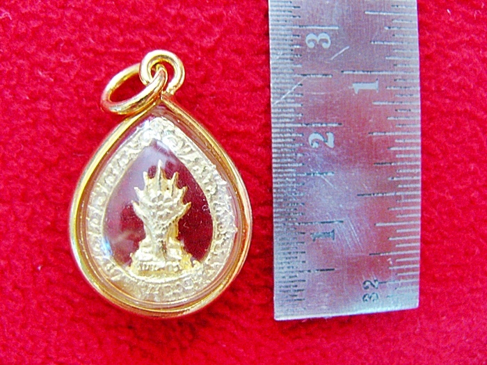 จี้พระประจำวันเกิดวันเสาร์ ปางนาคปรก องค์ใหญ่ทรงหยดน้ำ ล้อมเพชรเลี่ยมทองไมครอนพร้อมใบคาถาค่ะ