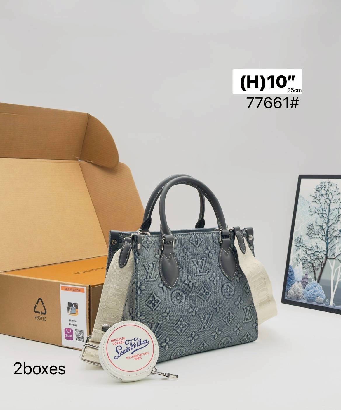 LV Onthego Denim Vintage Tote Bag กระเป๋าทรงโท้ทเดนิมสไตล์วินเทจ รุ่นใหม่ปั้มลายโมโนแกรมบนเดนิมสุดไอคอนิก ที่ใครเห็นต้องเป็นคลั่งรัก ผู้ดี หรูหราได้ทุกลุค ทุกสไตล์