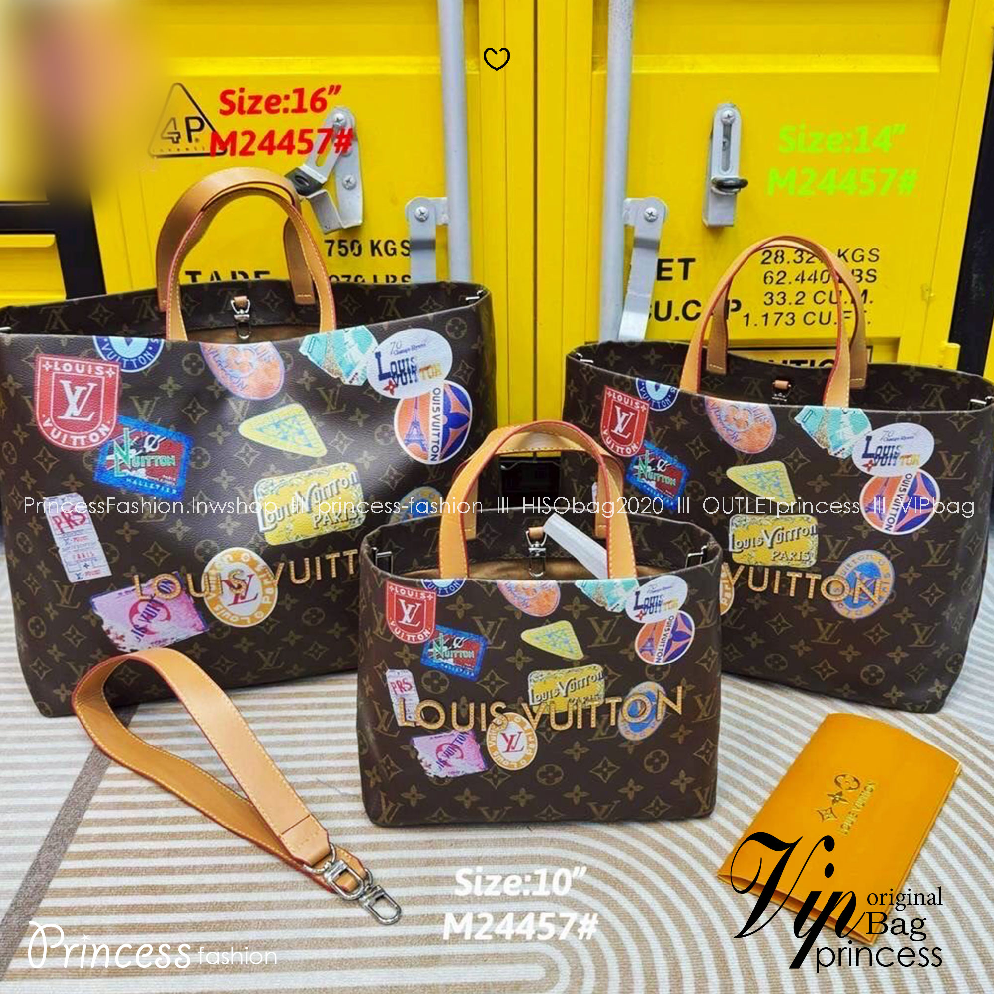 LV Flight Mode Onthego Voyage Bag / LV Tote Bag signature travel sticker print กระเป๋าทรงโท้ทใบใหญ่ รุ่นลิมิเต็ด โดดเด่นด้วยแท็กสติกเกอร์พิมพ์ลายท่องเที่ยว ให้ความวินเทจแต่ยังคงความหรูหราในตัว สวยหรูลงตัว ภายในโล่งกว้าง จุของได้อย่างจุใจ