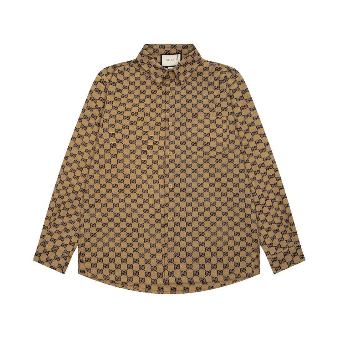 GUCCI Monogram Shirt / Gucci shirt เกรดออริจินอล มีป้ายแท็กที่คอเสื้อ ใส่ได้ทั้งผู้หญิงผู้ชาย พร้อมส่งที่ไทย ภาพสินค้าถ่ายจากงานขายจริง ใช้งานต่างประเทศได้