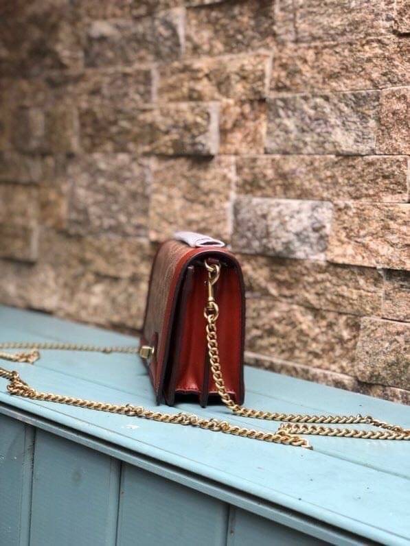 ของแท้ 💯% Coach Riley Chain Clutch In Colorblock Signature Canvas