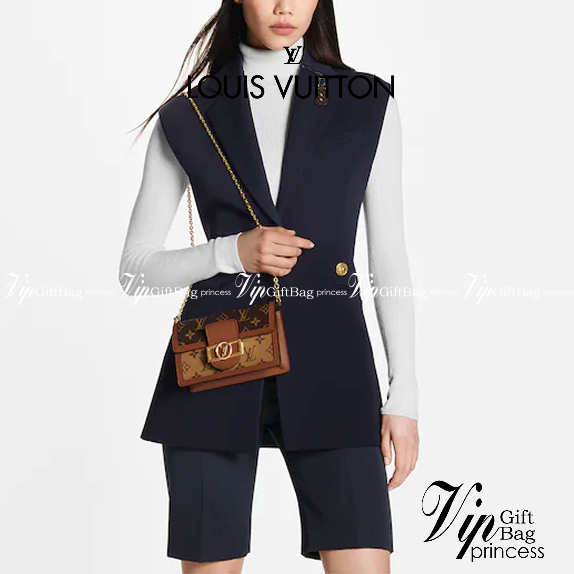 หนังแท้ LOUIS VUITTON DAUPHINE CHAIN WALLET / LV DAUPHINE พร้อมส่งที่ไทย งานหนังแท้ทั้งใบ เกรดเทพออริจินอล เนื้องานสวยงาม ภาพสินค้าถ่ายจากงานขายจริง ใช้งานต่างประเทศได้