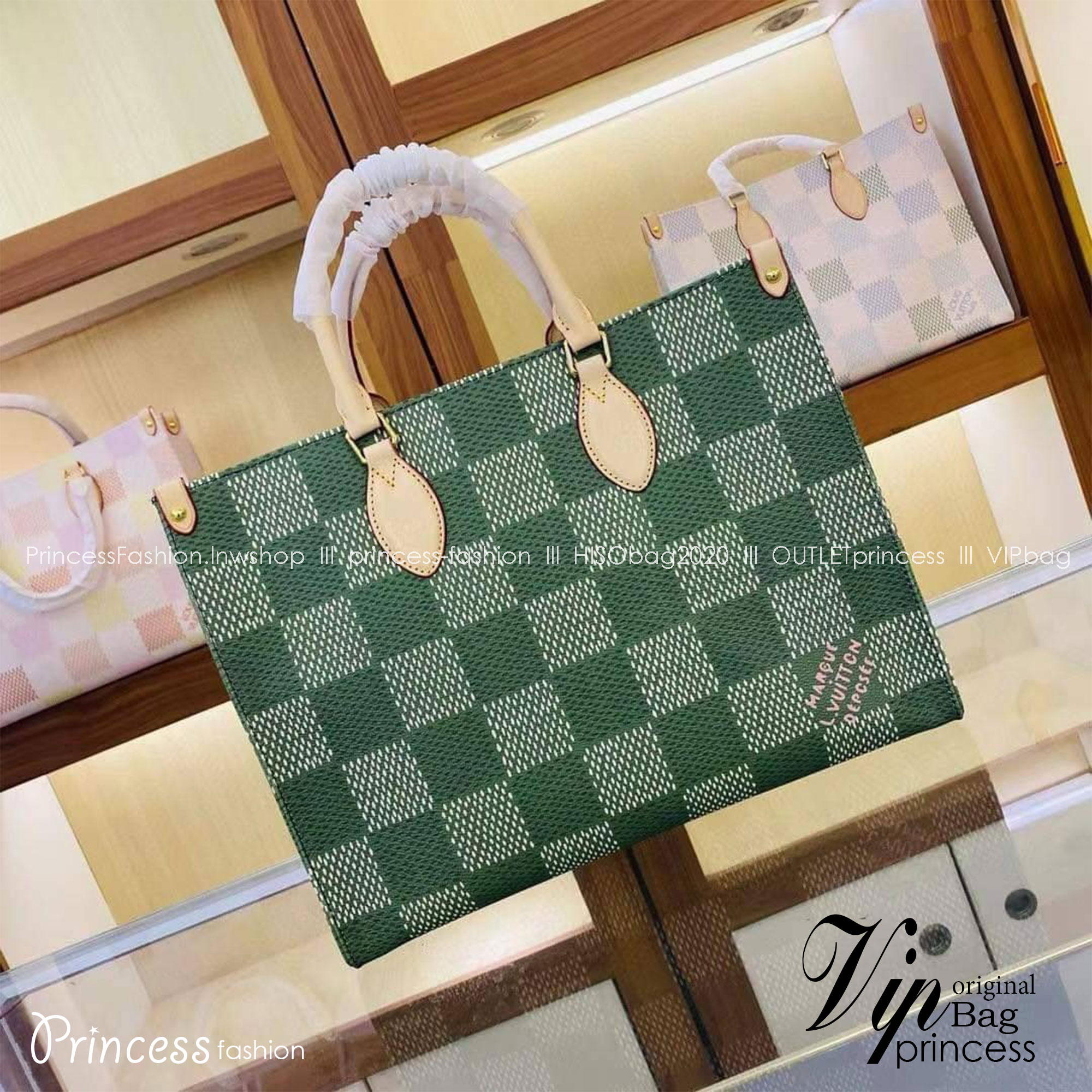 LV OnTheGo / LV Tote Bag กระเป๋าทรงโท้ท โทนสีมีเสน่ห์ที่ผสมผสานเฉดสีพาสเทล เกรดออริ 1:1 ใช้งานต่างประเทศได้