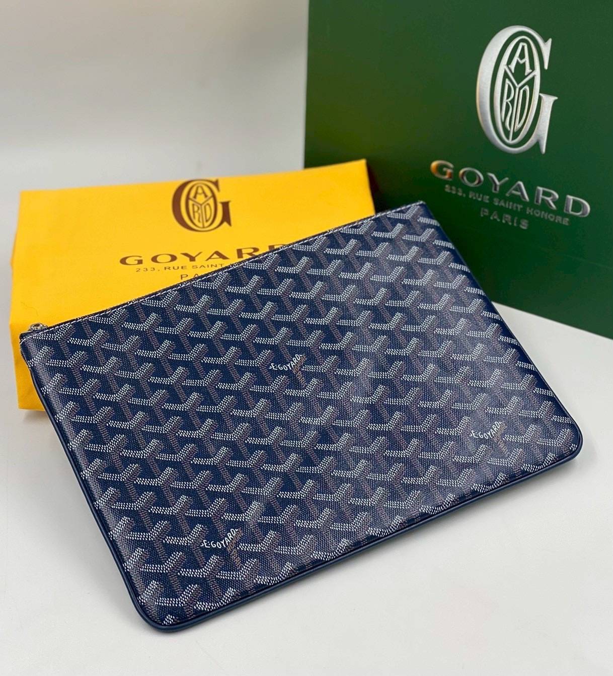 ORI หนังแท้ | GOYARD Senat MM Pouch / GOYARD Clutch Bag กระเป๋าทรงพอชคลัช ใช้เป็นกระเป๋าจัดระเบียบสำนักงานได้ เหมาะสำหรับใส่เอกสารขนาด A4, จัดระเบียบสิ่งของในกระเป๋า หรือใช้เป็นกระเป๋าคลัตช์สำหรับใช้ในชีวิตประจำวัน