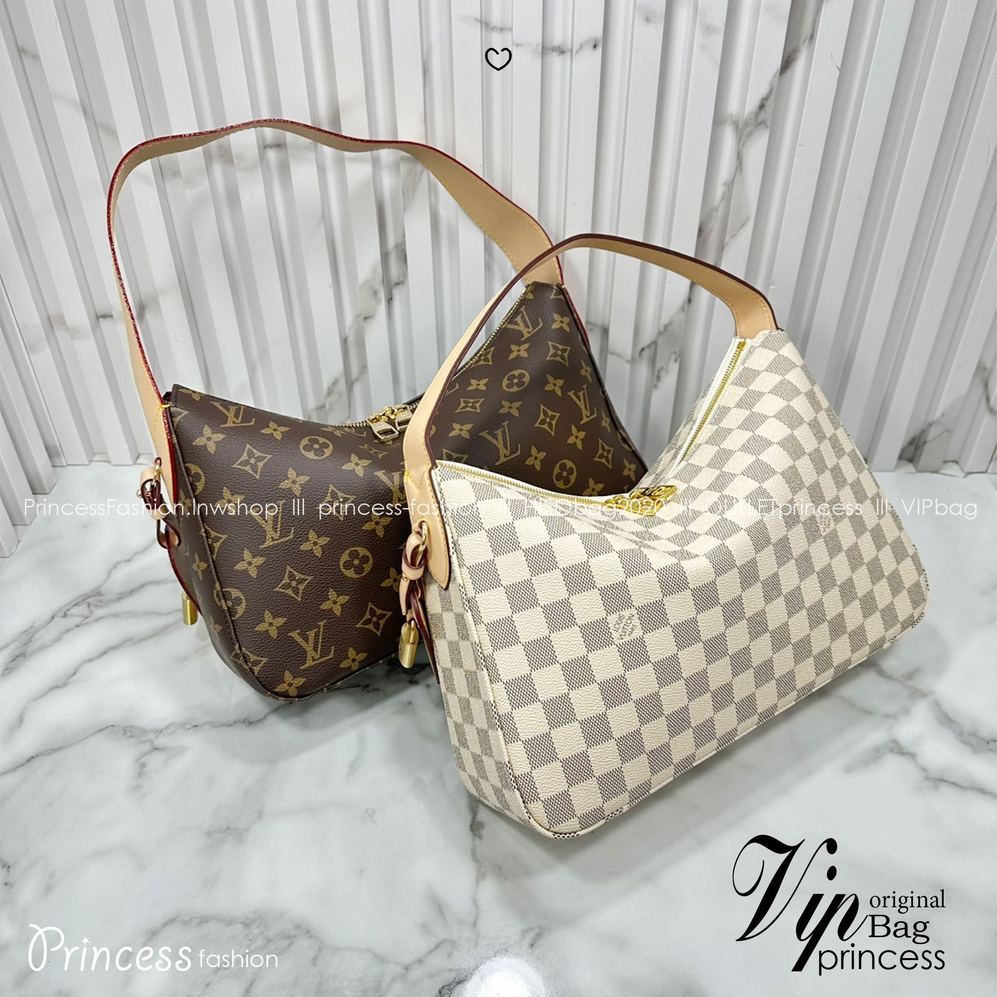 ORI หนังแท้ | LV Slouchy MM Damier Azur PM ใหม่ล่าสุด กระเป๋าโฮโบทรงสวยที่ใครๆก็ต้องมี ด้วยรูปทรงคลาสสิคและใช้งานง่าย สะพายสะดวกด้วยหูสะพายในตัว สวยดูลัคชู