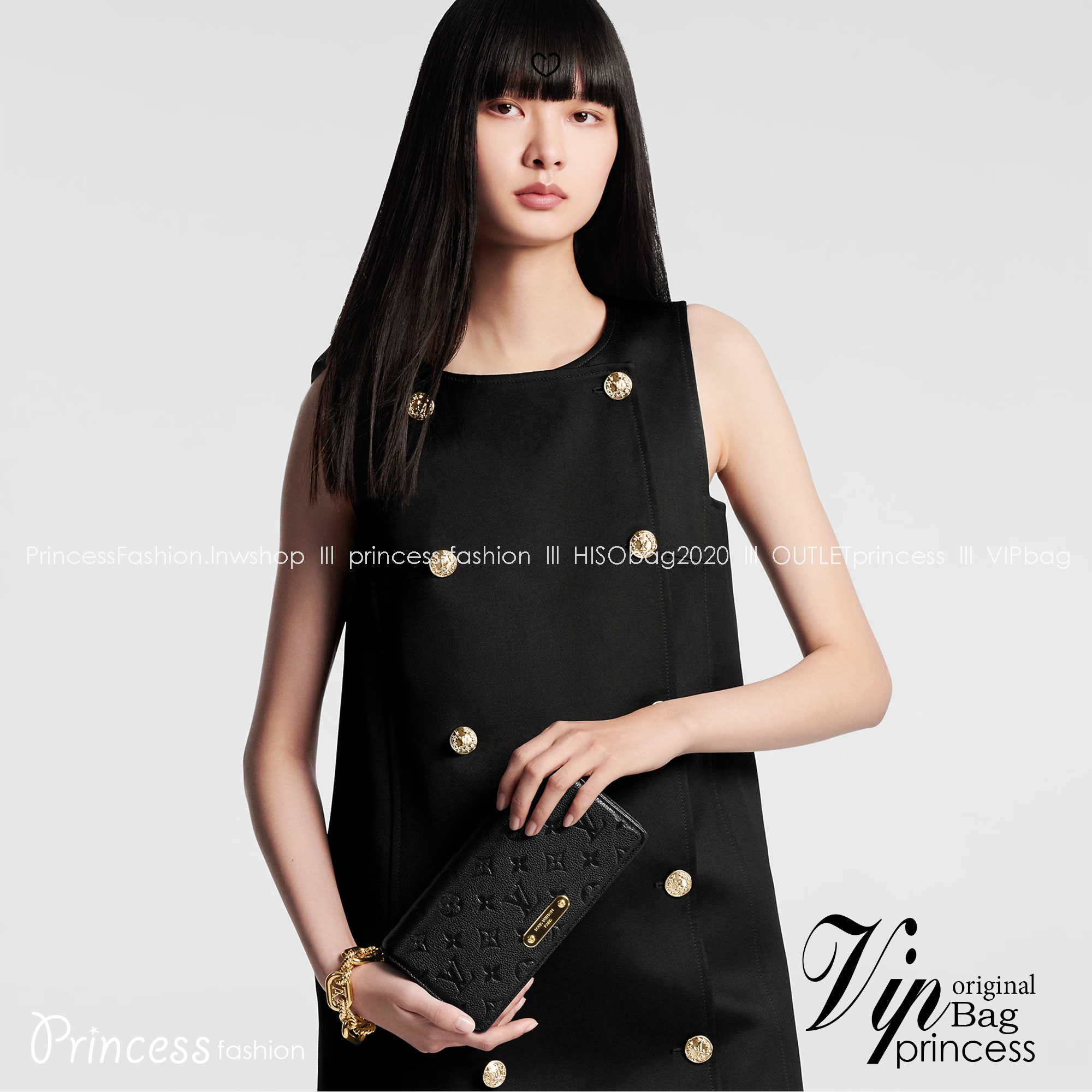 TOP ORI หนังแท้ | LV Wallet On Chain Lily Bag soft grained Monogram Empreinte leather กระเป๋าสะพายทรงคลัชถือเป็นกระเป๋าสตางค์ สายสะพายโซ่ทองหรูหราถอดได้ หนังแท้ลายเกรนเนื้อนุ่ม ทรงสี่เหลี่ยมทันสมัยเข้ากับลุคเรโทรเรียบหรู