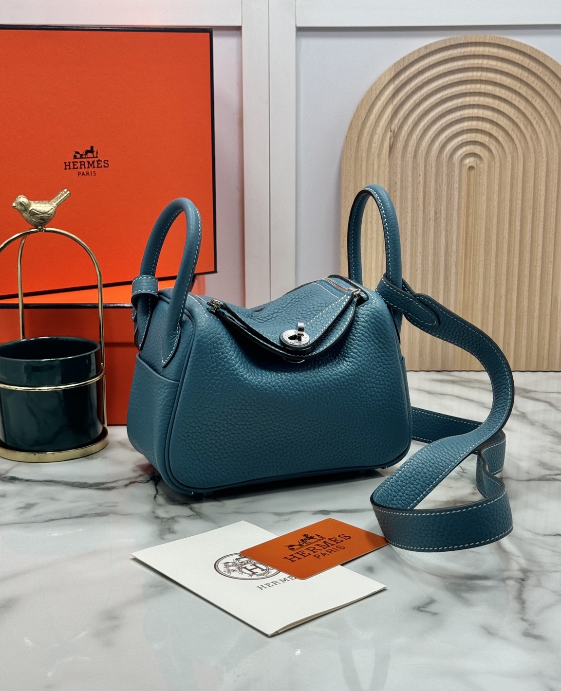 ORI หนังแท้ | HERMES lindy 19cm กระเป๋าสะพาย นิยามความหรูหราระดับมาสเตอร์พีช 🤍 สินค้าเกรดออริจินอล หนังแท้